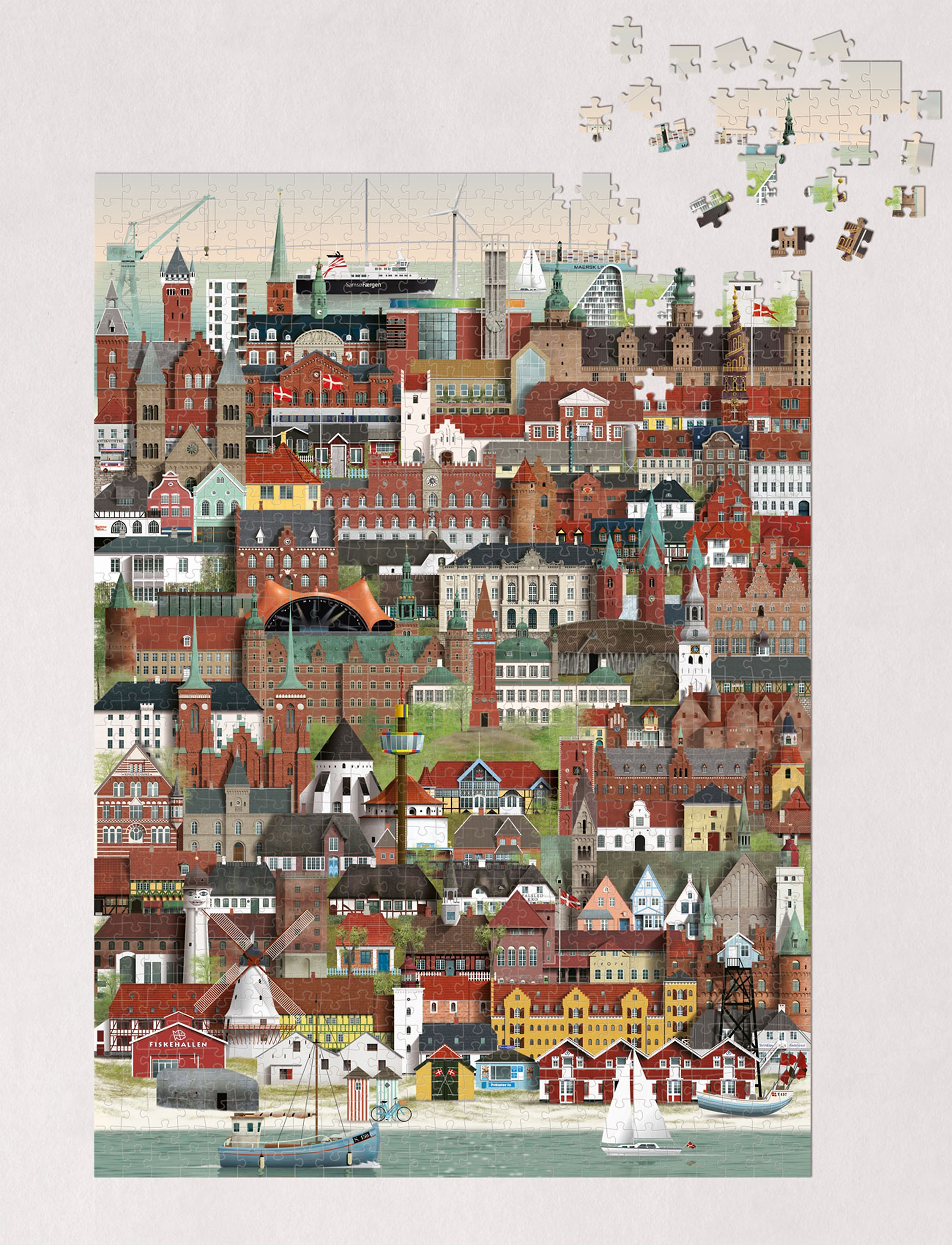 Martin Schwartz Danmark Jigsaw Puzzle (1000 Pieces), One Size, Nude, Dekoration > Puslespil & Spil, Unisex
