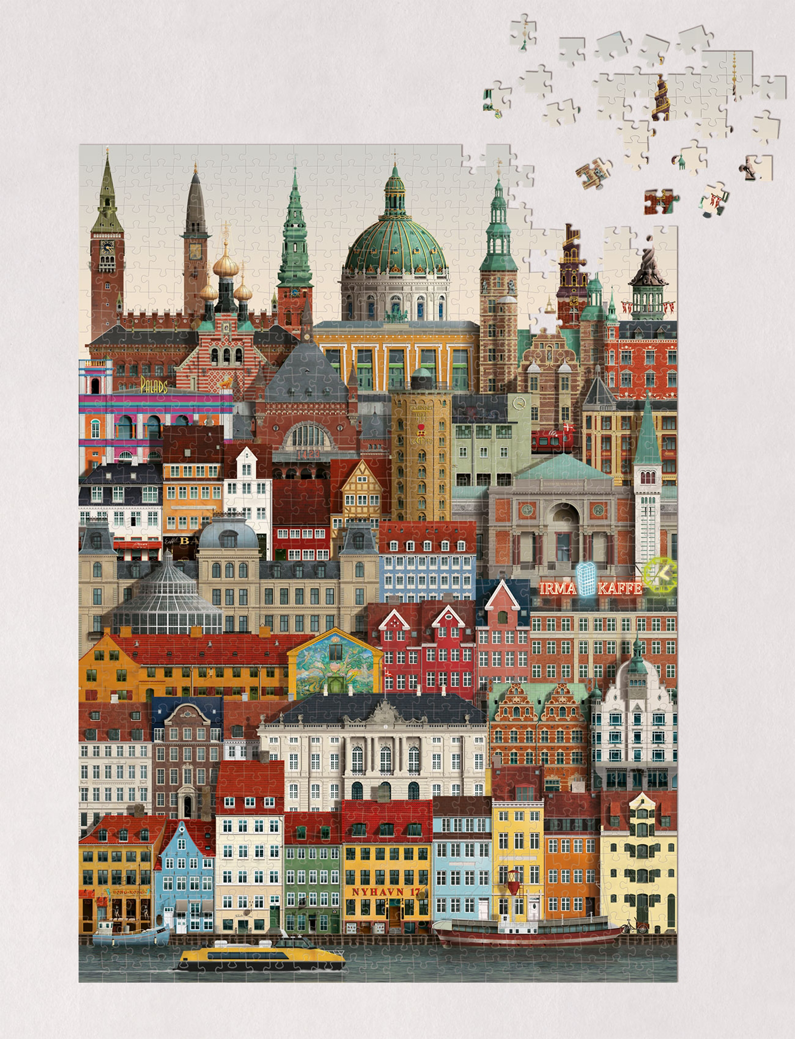 Martin Schwartz København Jigsaw Puzzle (1000 Pieces), One Size, Decoration, Nackt - Puzzles & Games, Homeware