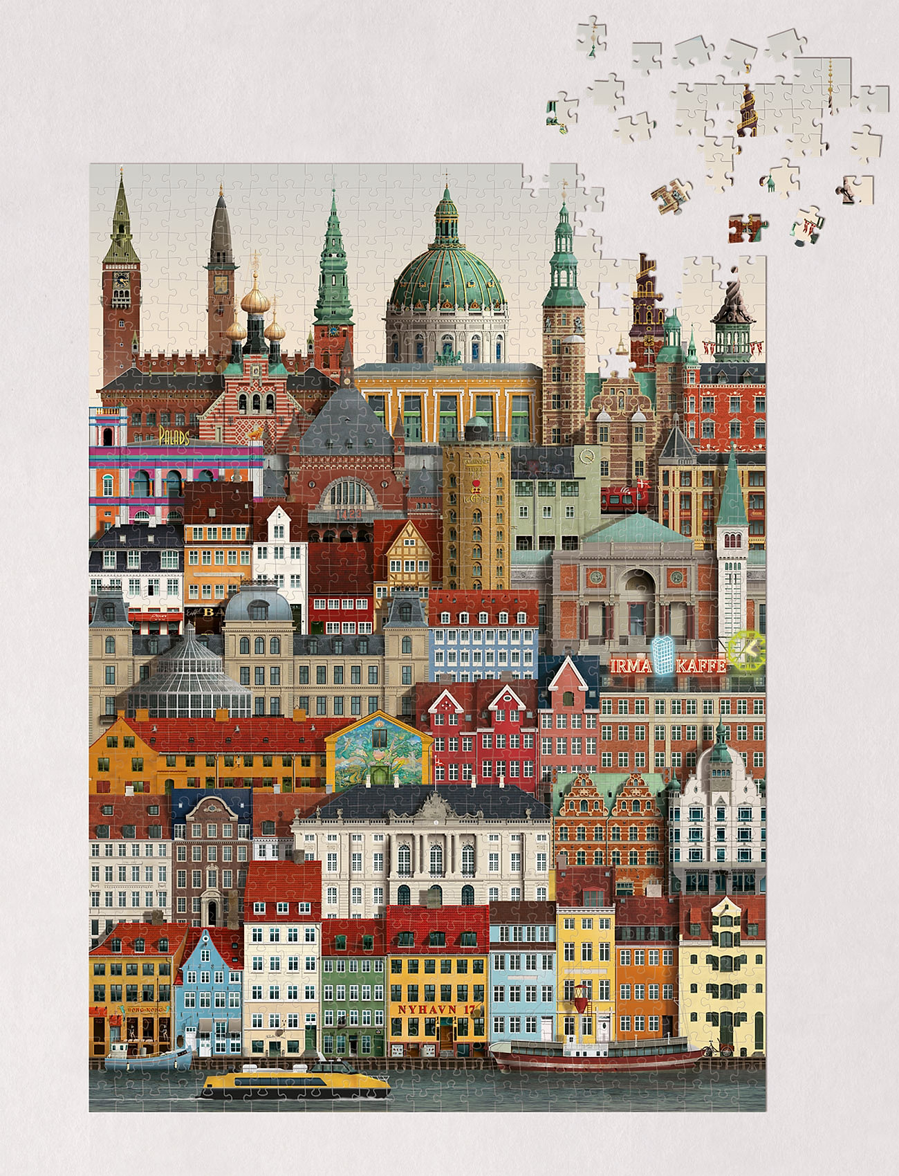 Martin Schwartz - København Jigsaw puzzle (1000 pieces) - mažiausios kainos - multi color - 1