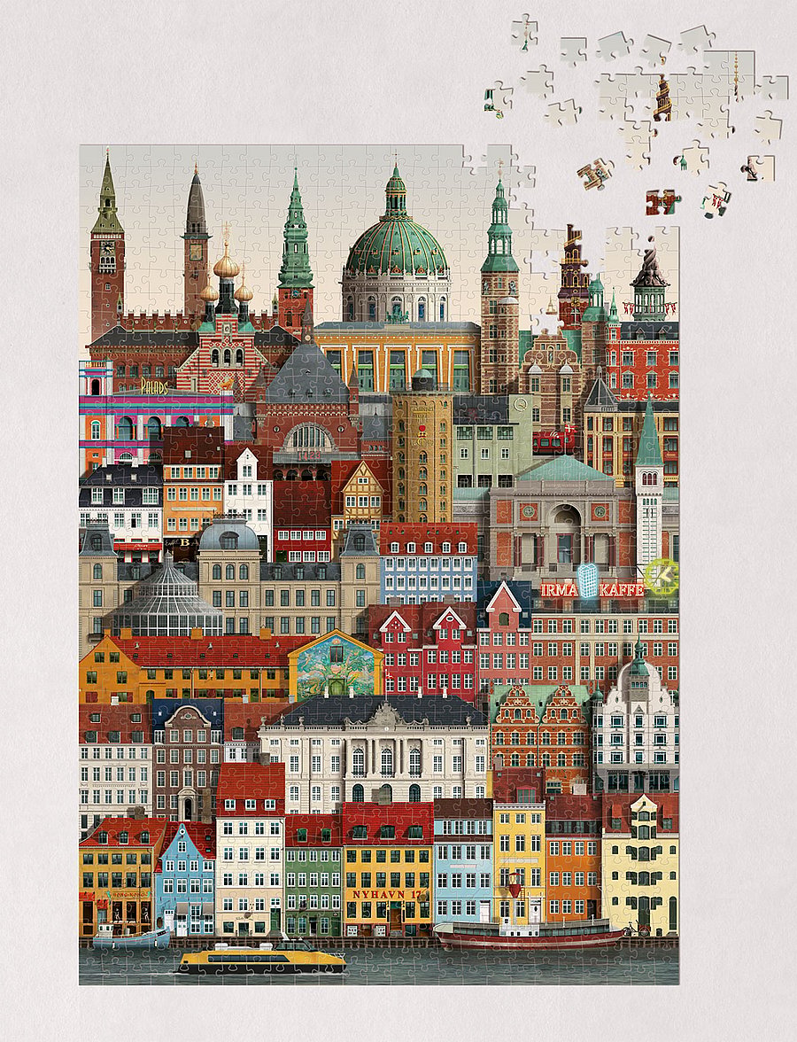 Martin Schwartz - København Jigsaw puzzle (1000 pieces) - spiele & puzzles - multi color - 0