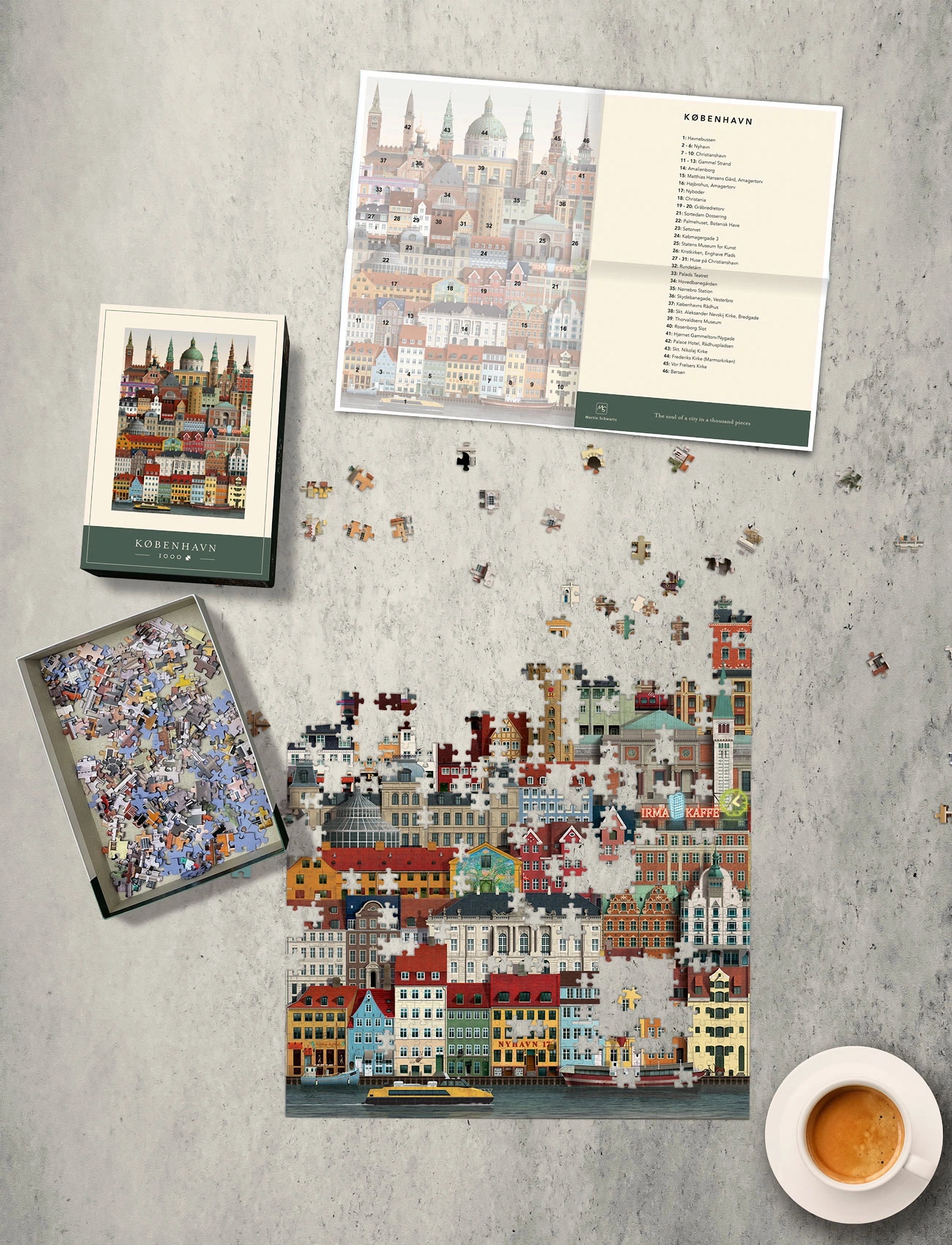 Martin Schwartz - København Jigsaw puzzle (1000 pieces) - jeux et puzzles - multi color - 2
