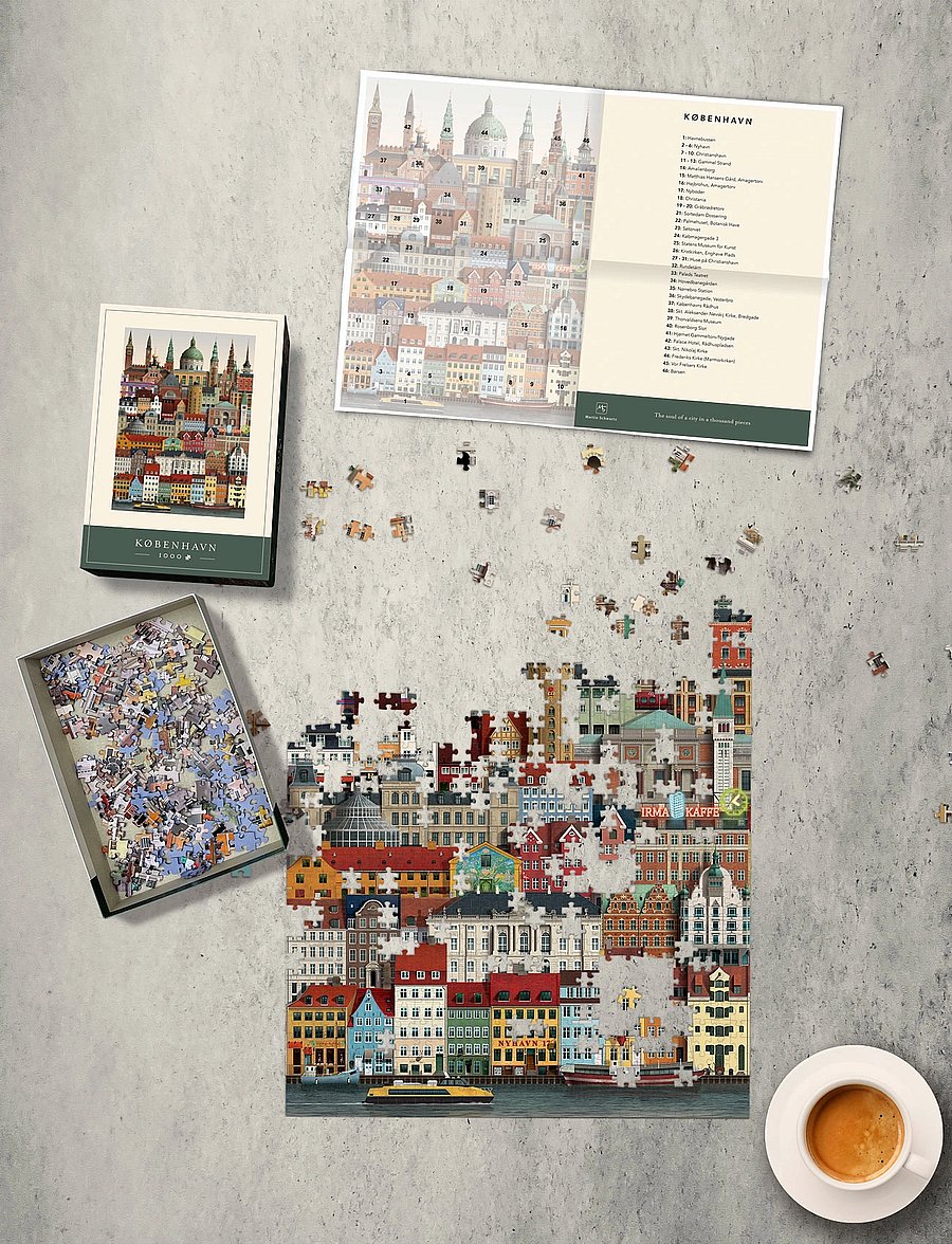 Martin Schwartz - København Jigsaw puzzle (1000 pieces) - spiele & puzzles - multi color - 2