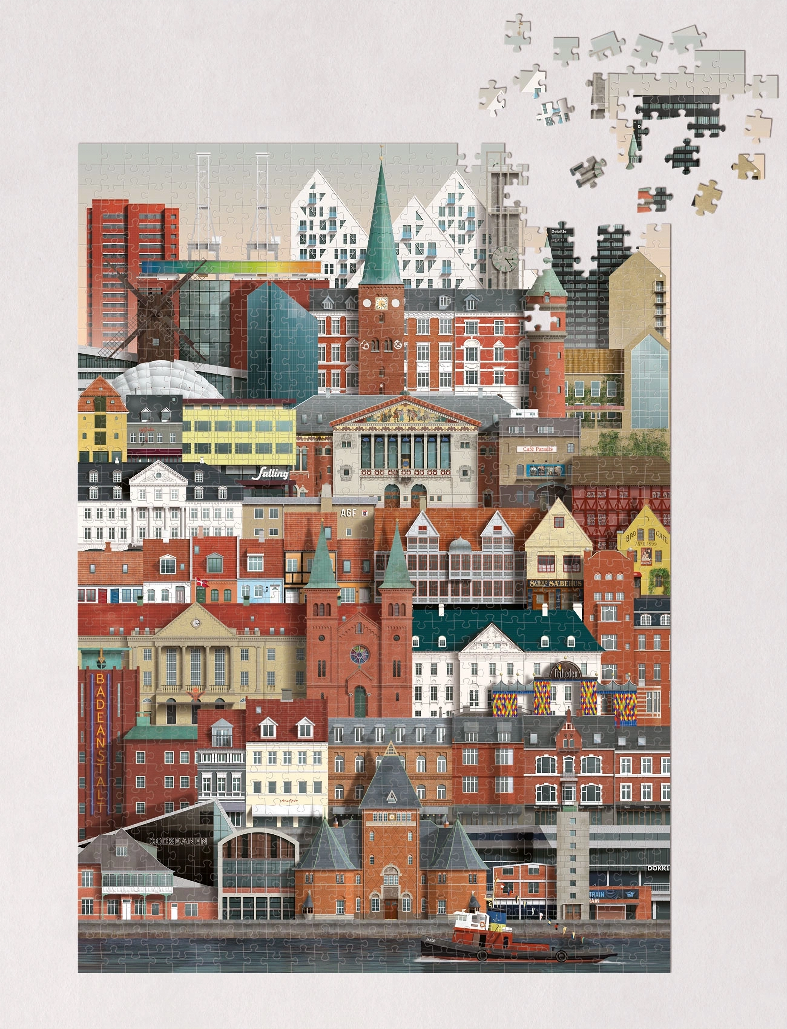 Martin Schwartz - Aarhus Jigsaw puzzle (1000 pieces) - mängud ja pusled - multi color - 3