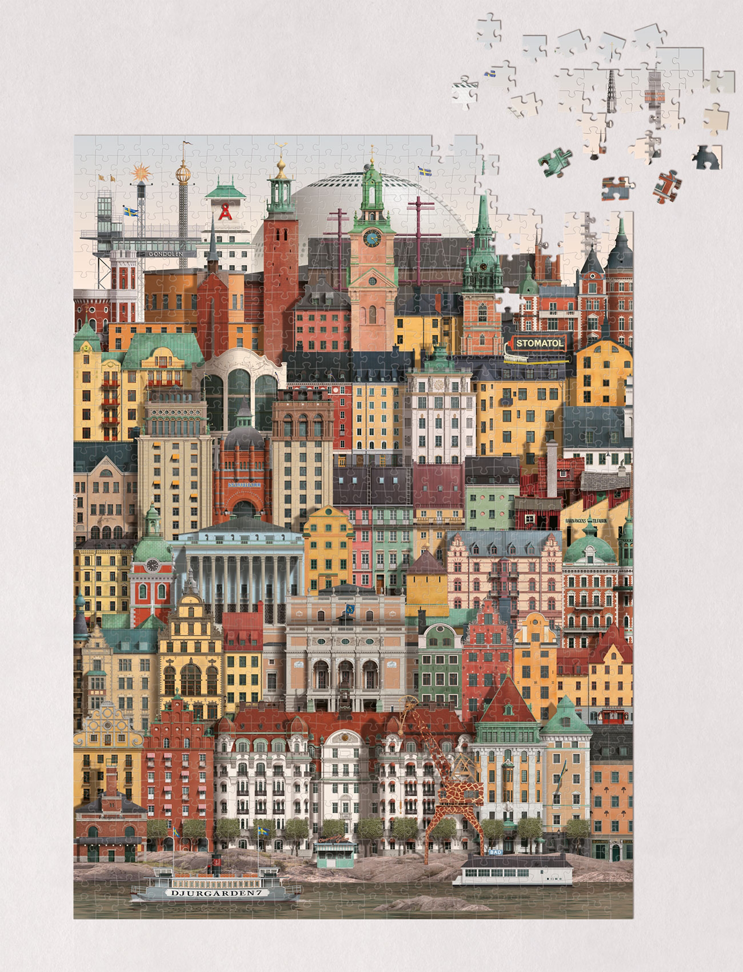 Martin Schwartz Stockholm Jigsaw Puzzle (1000 Pieces), One Size, Decoration, Nackt - Puzzles & Games, Homeware