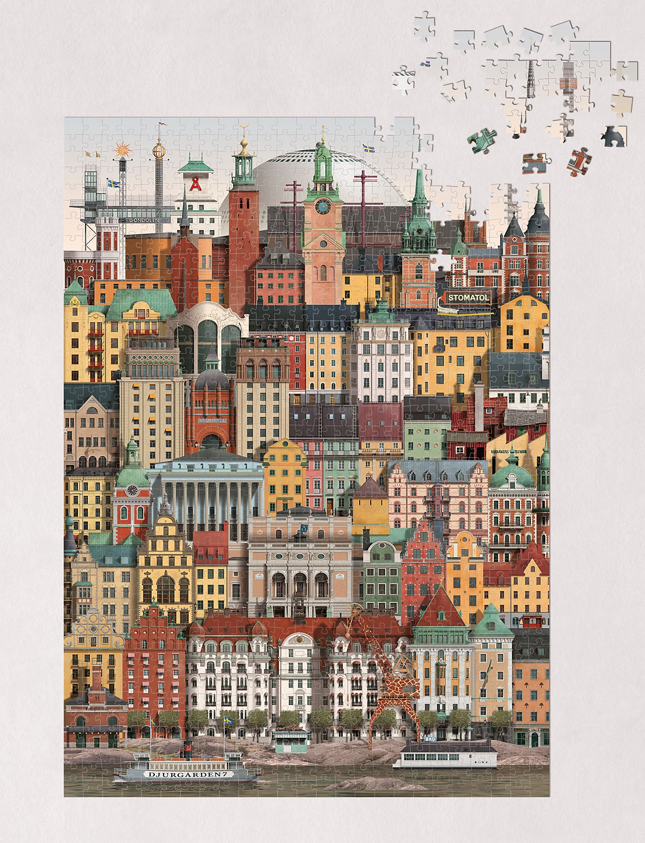 Martin Schwartz - Stockholm Jigsaw puzzle (1000 pieces) - lägsta priserna - multi color - 1