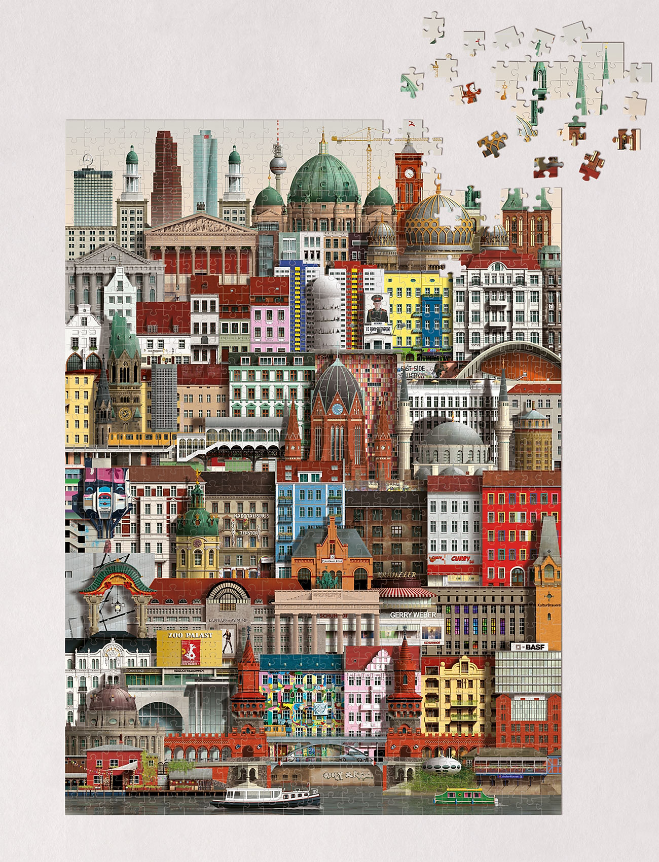 Martin Schwartz - Berlin Jigsaw puzzle (1000 pieces) - die niedrigsten preise - multi color - 1