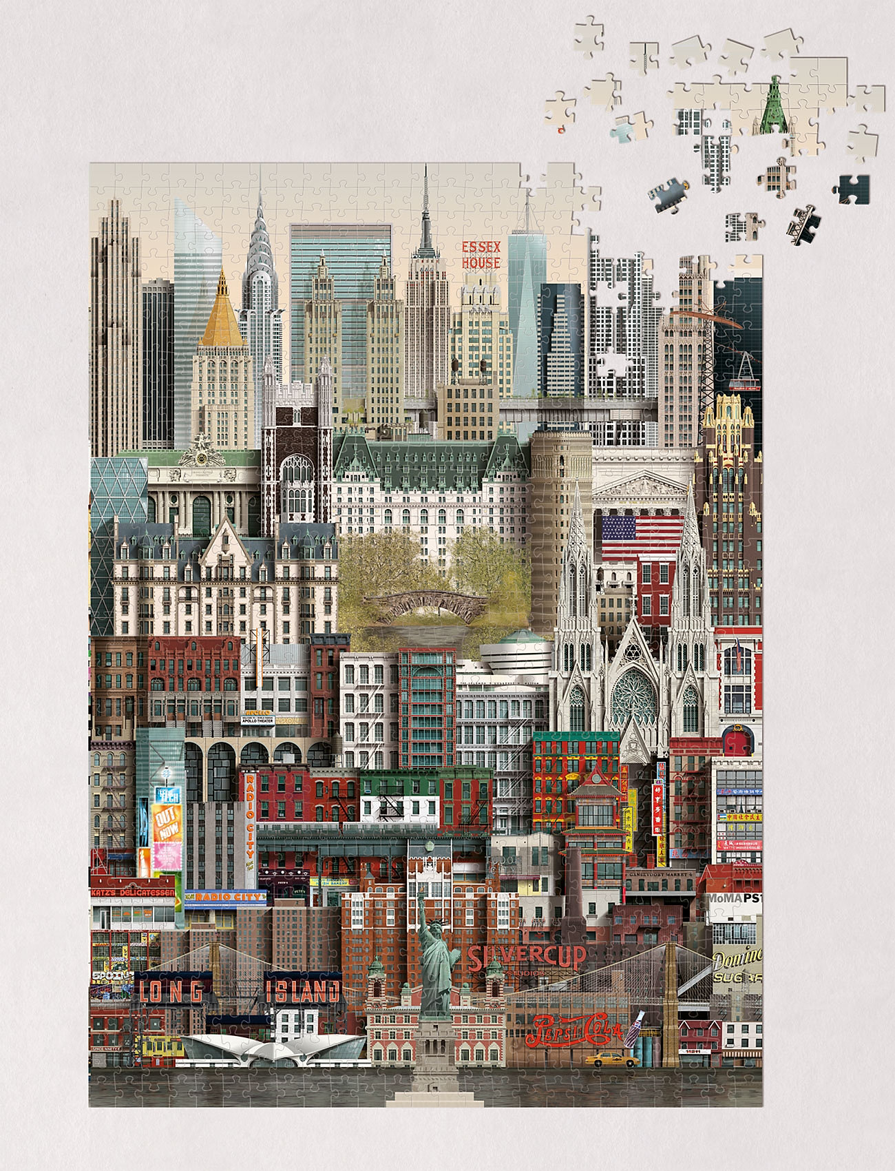 Martin Schwartz - New York Jigsaw puzzle (1000 pieces) - zemākās cenas - multi color - 1