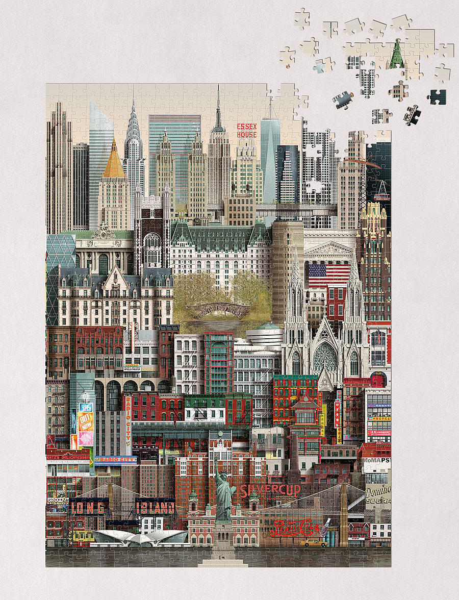 Martin Schwartz - New York Jigsaw puzzle (1000 pieces) - spiele & puzzles - multi color - 0