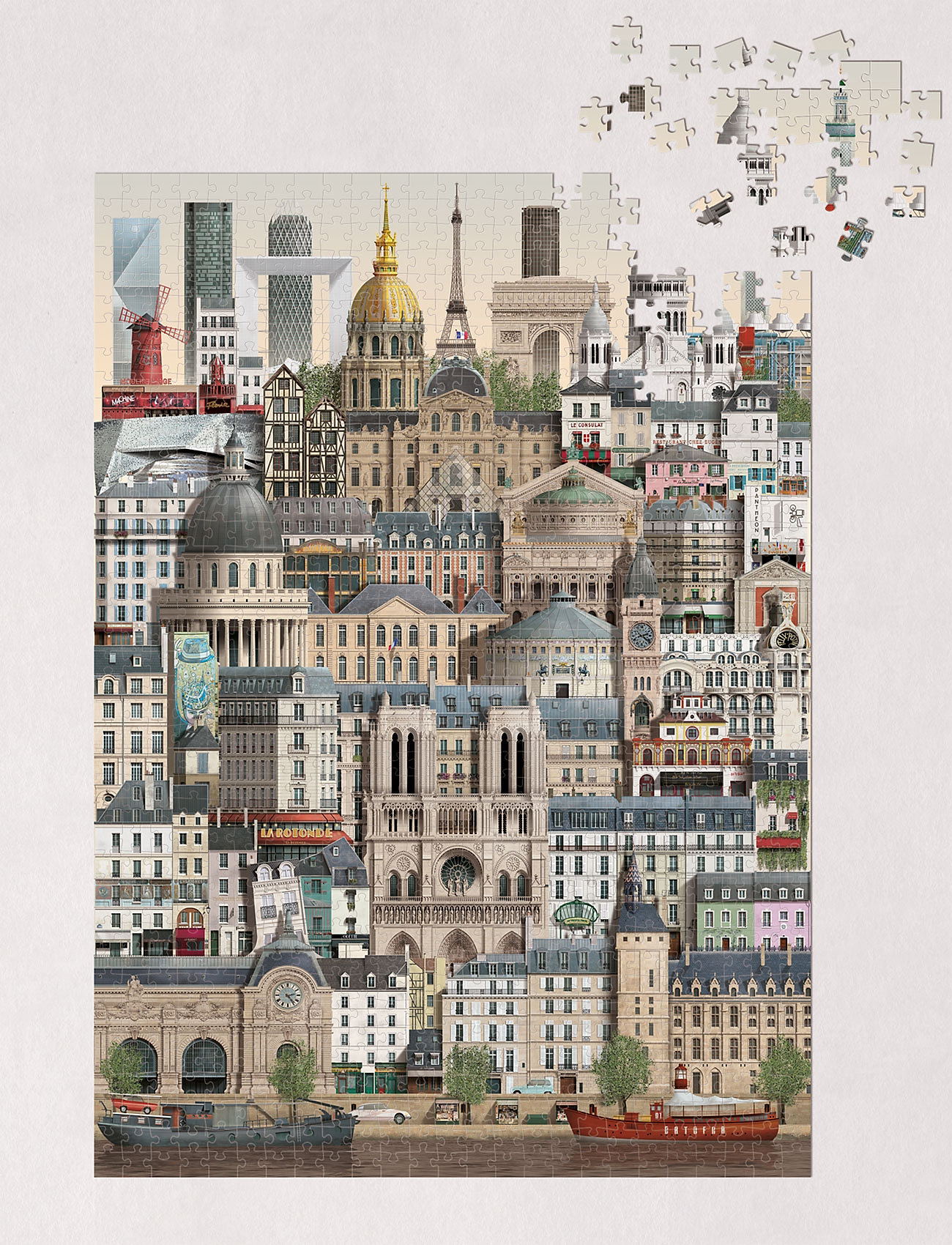 Martin Schwartz - Paris Jigsaw puzzle (1000 pieces) - lägsta priserna - multi color - 1