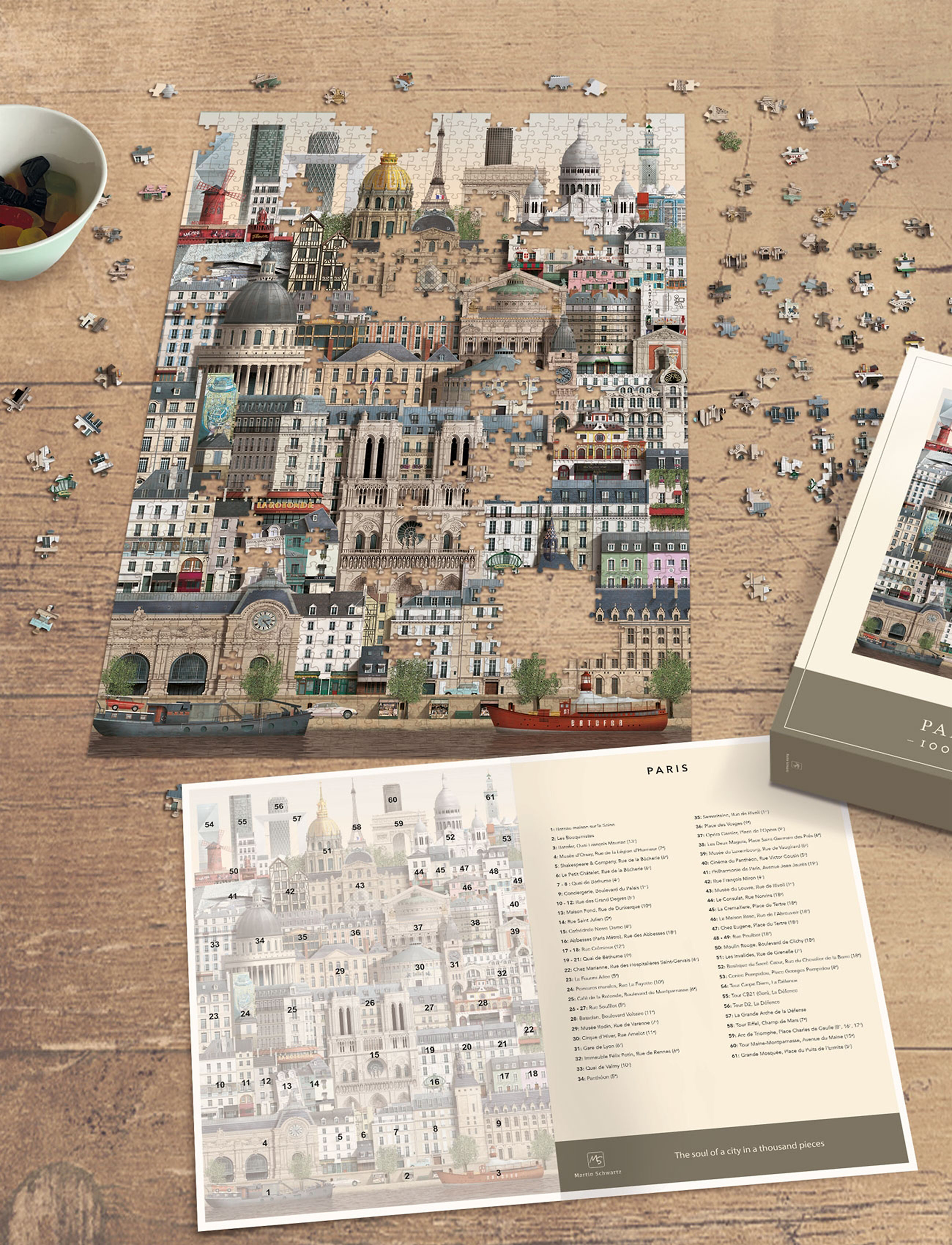 Martin Schwartz - Paris Jigsaw puzzle (1000 pieces) - køb efter pris - multi color - 2