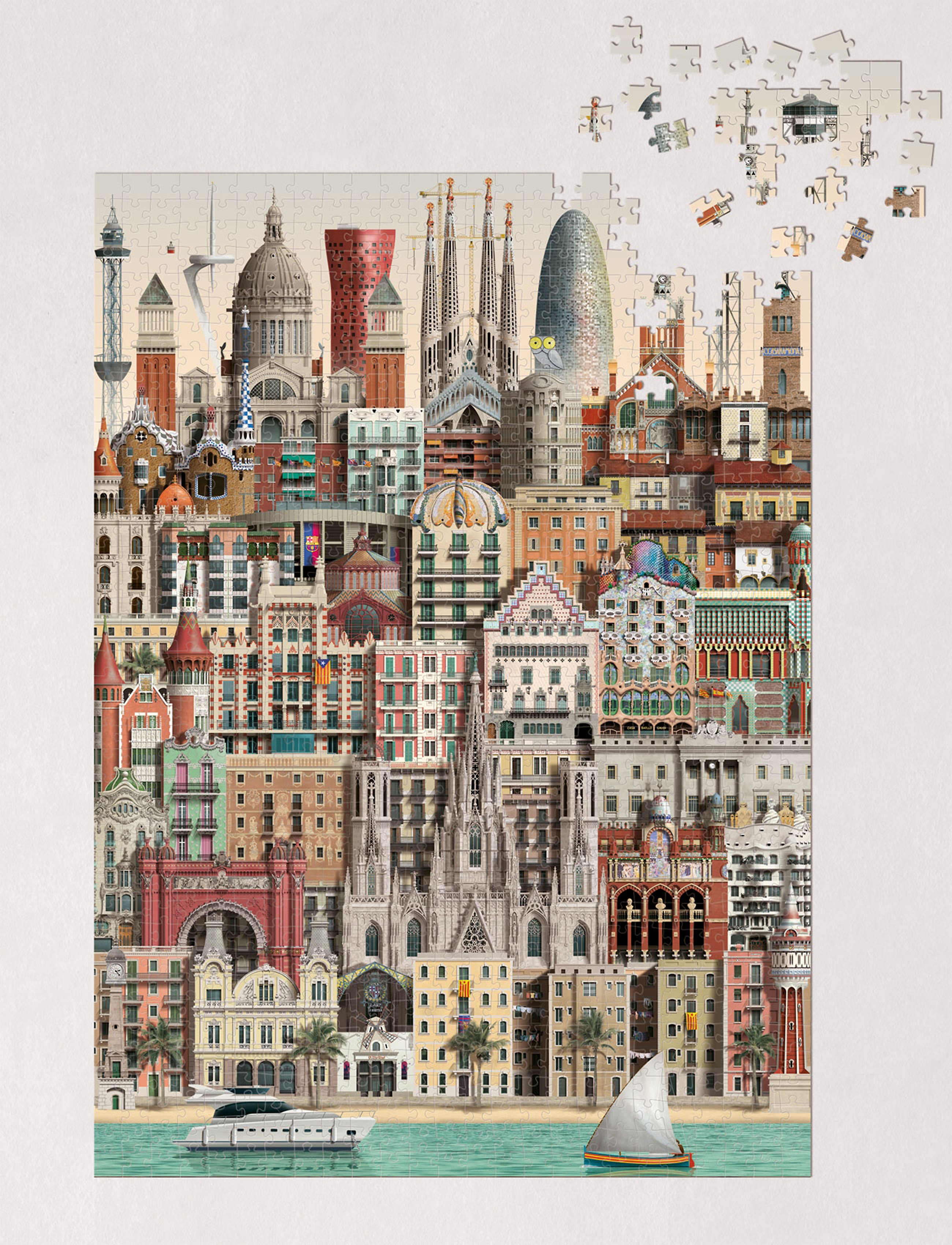 Martin Schwartz Barcelona Jigsaw Puzzle (1000 Pieces), One Size, Decoration, Nackt - Puzzles & Games, Homeware