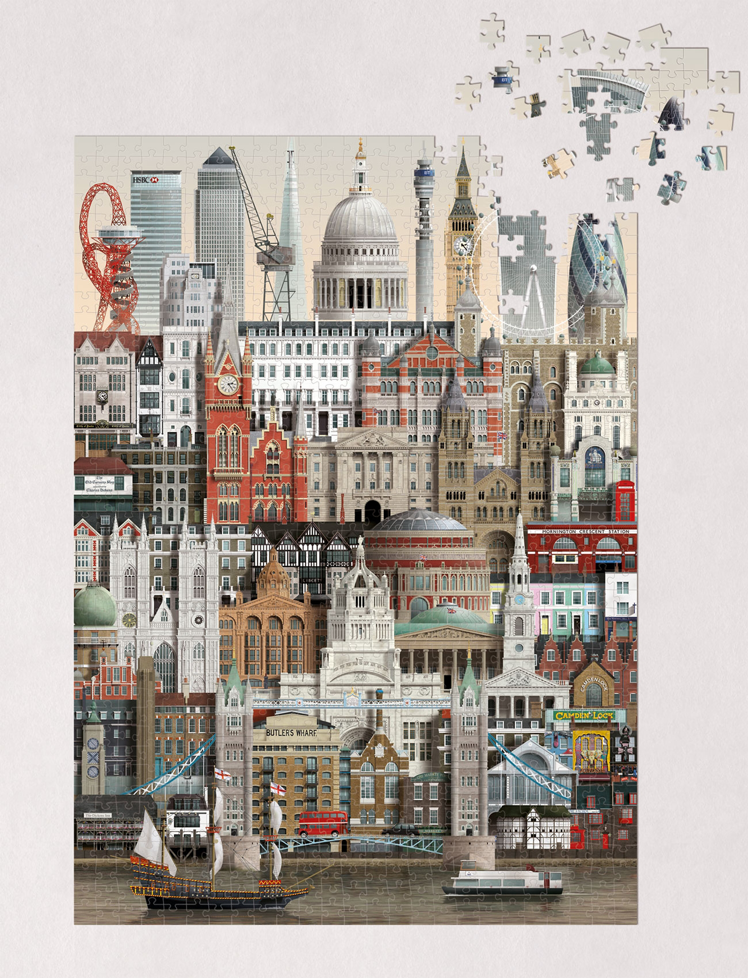 Martin Schwartz London Jigsaw Puzzle (1000 Pieces), One Size, Decoration, Nackt - Puzzles & Games, Homeware