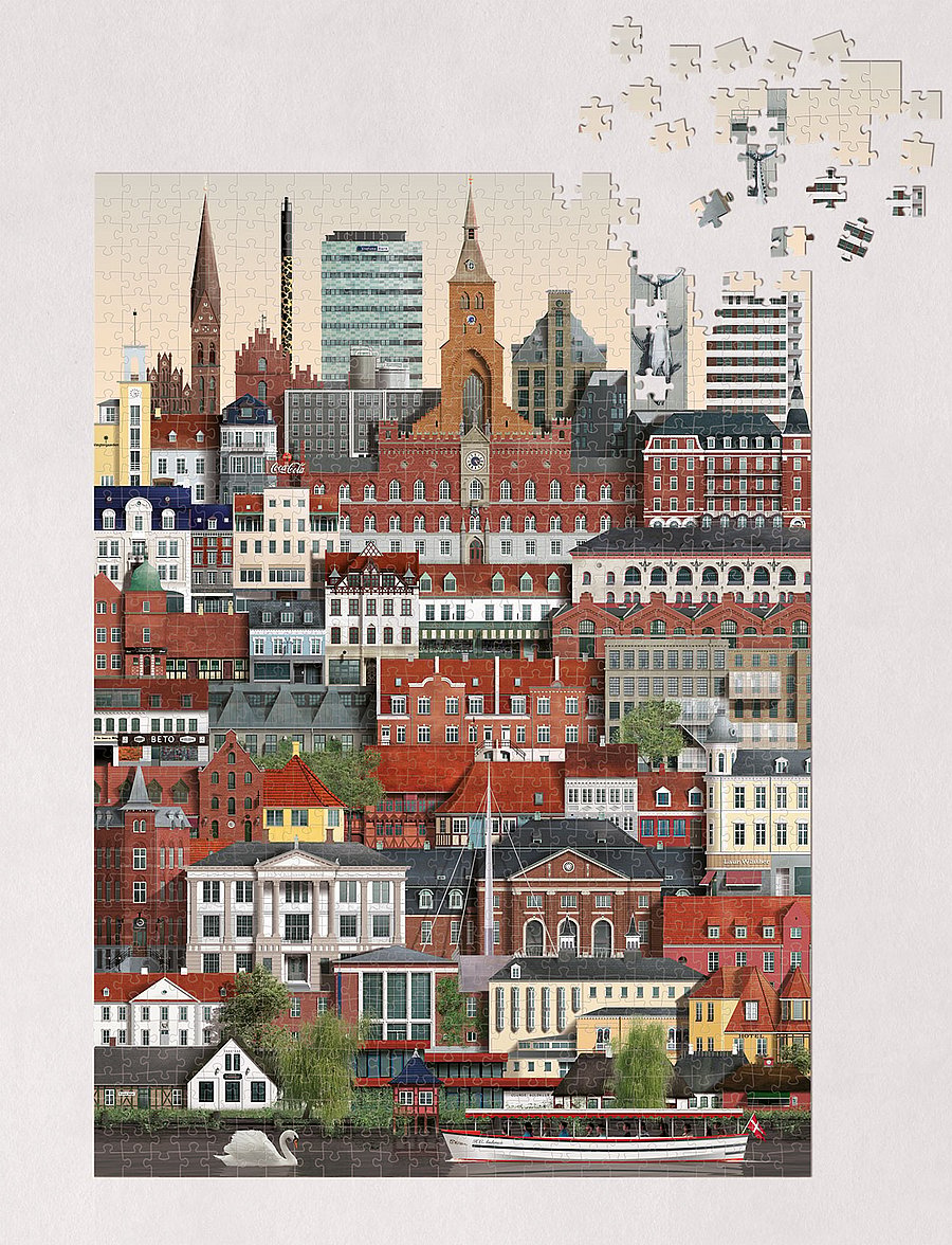Martin Schwartz - Odense Jigsaw puzzle (1000 pieces) - spiele & puzzles - multi color - 0