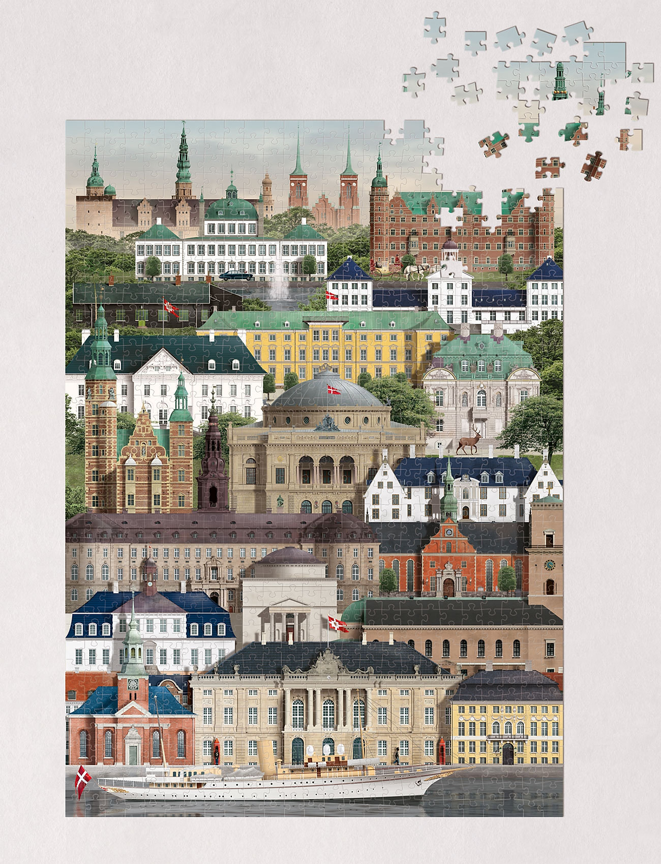 Martin Schwartz - Royal Denmark puzzle (1000 pieces) - de laveste prisene - multi color - 1