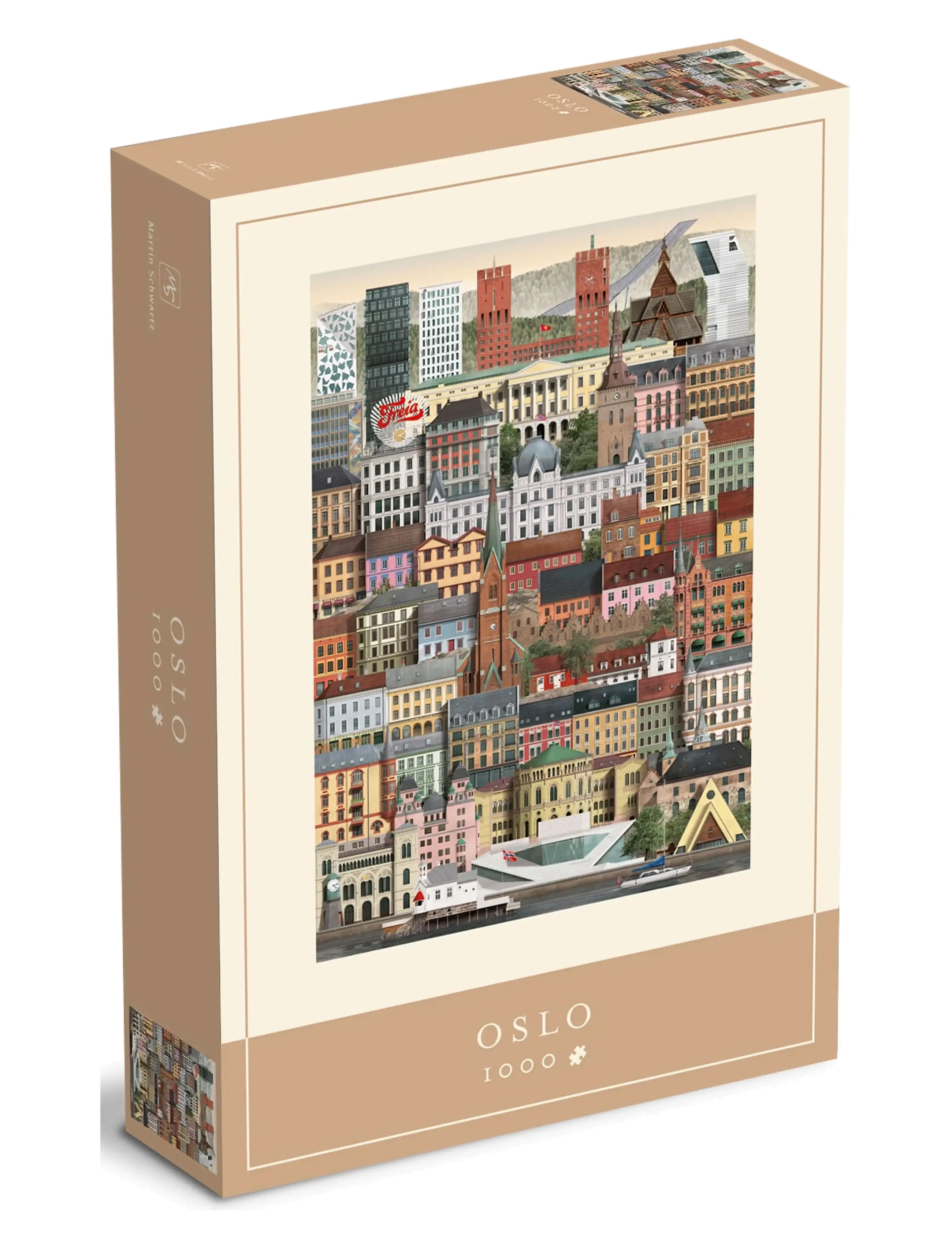 Martin Schwartz Oslo Jigsaw Puzzle (1000 Pieces), 50X70 cm, Puzzles & Games, Mehrfarbig/gemustert - Puzzles, Homeware