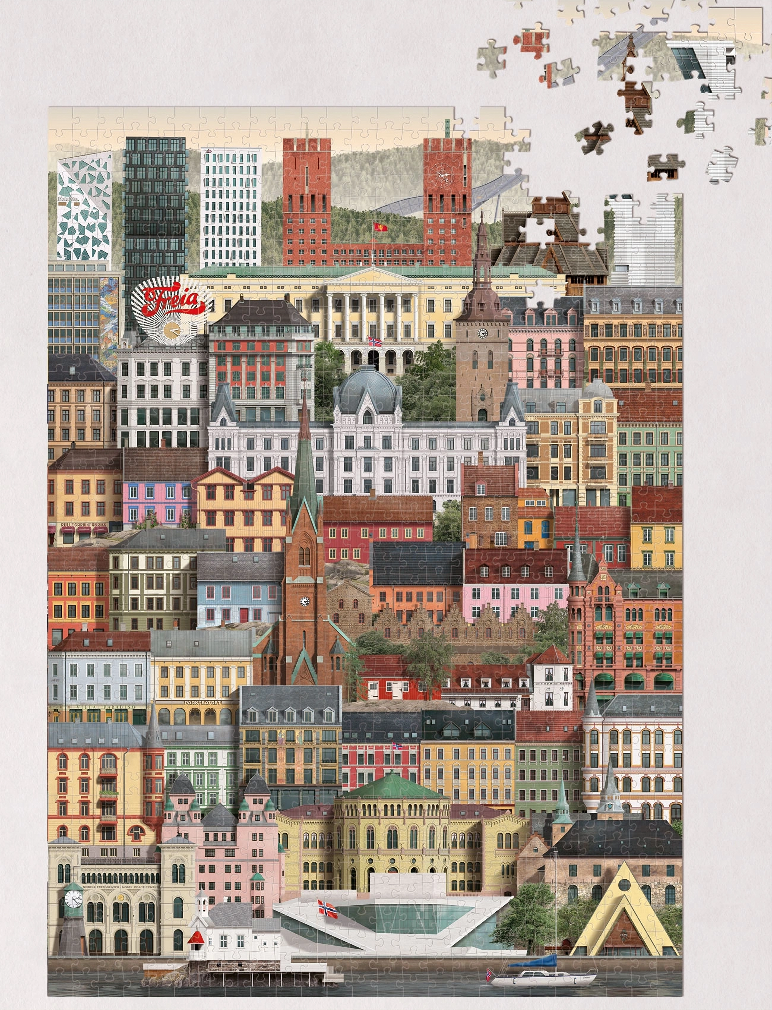 Martin Schwartz - Oslo Jigsaw puzzle (1000 pieces) - spel & pussel - multicolor - 1
