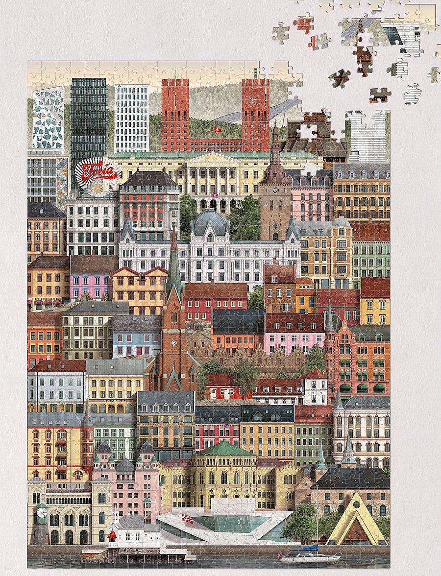 Martin Schwartz - Oslo Jigsaw puzzle (1000 pieces) - spiele & puzzles - multicolor - 1