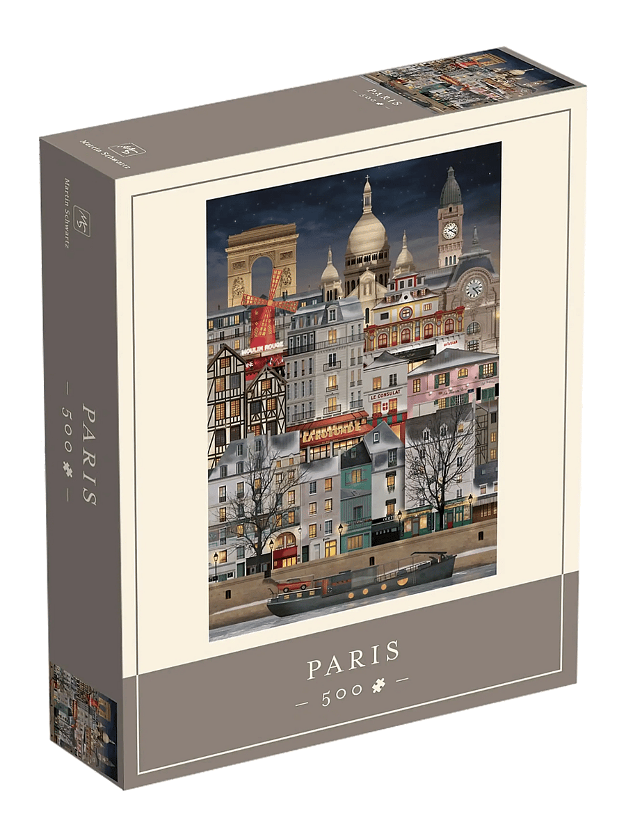 Martin Schwartz - Paris Jigsaw puzzle (500 pieces) - valentinstaggeschenke - brown - 1
