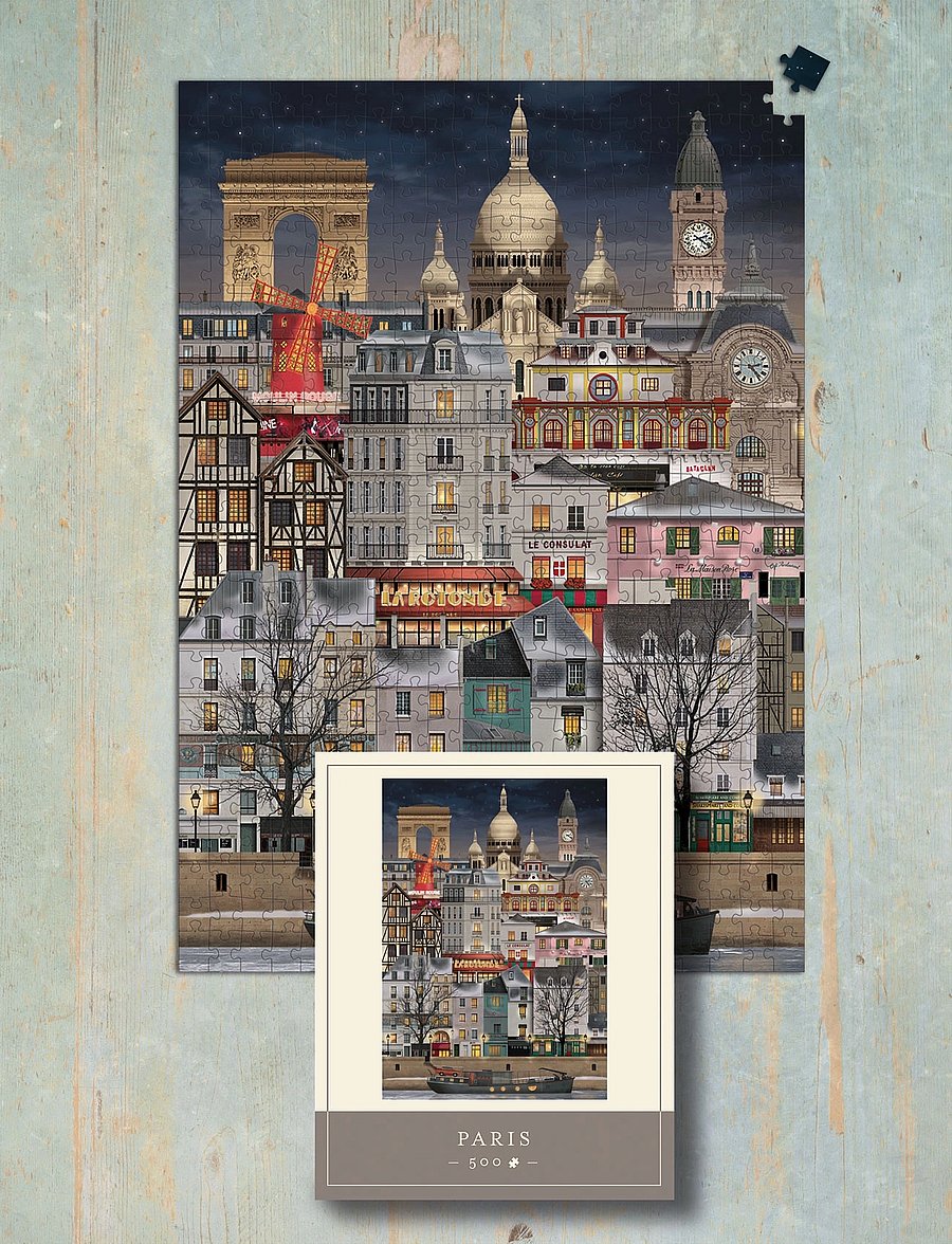 Martin Schwartz - Paris Jigsaw puzzle (500 pieces) - valentinstaggeschenke - brown - 0