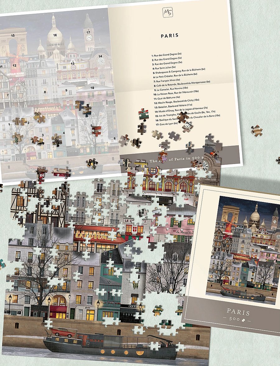 Martin Schwartz - Paris Jigsaw puzzle (500 pieces) - valentinstaggeschenke - brown - 2