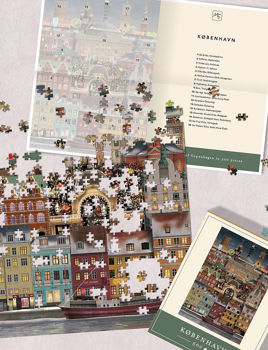 Martin Schwartz - København Jigsaw puzzle (500 pieces) - valentinstaggeschenke - green - 2
