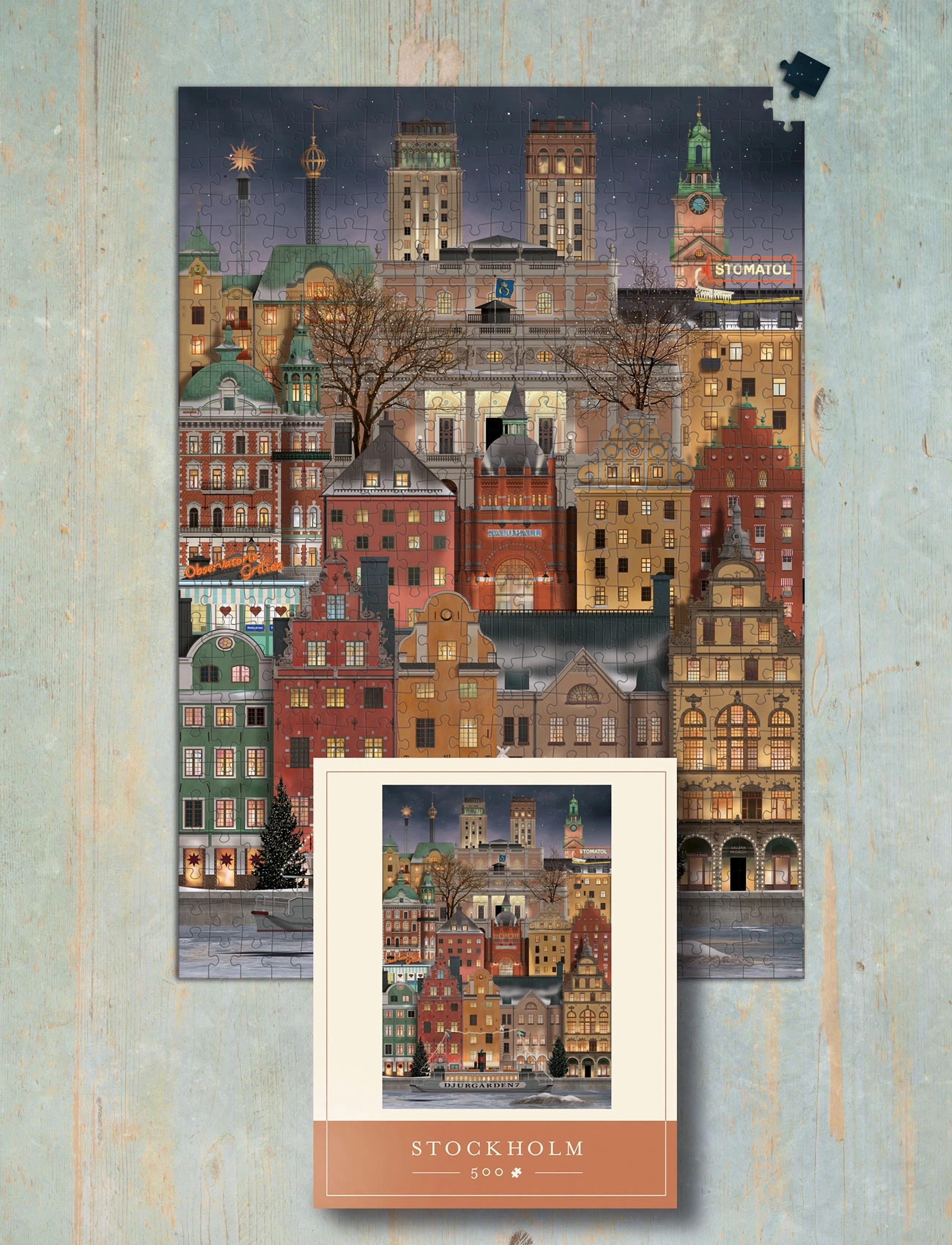 Martin Schwartz Stockholm Jigsaw Puzzle (500 Pieces), 33X47 cm, Puzzles & Games, Beige - Puzzles, Homeware