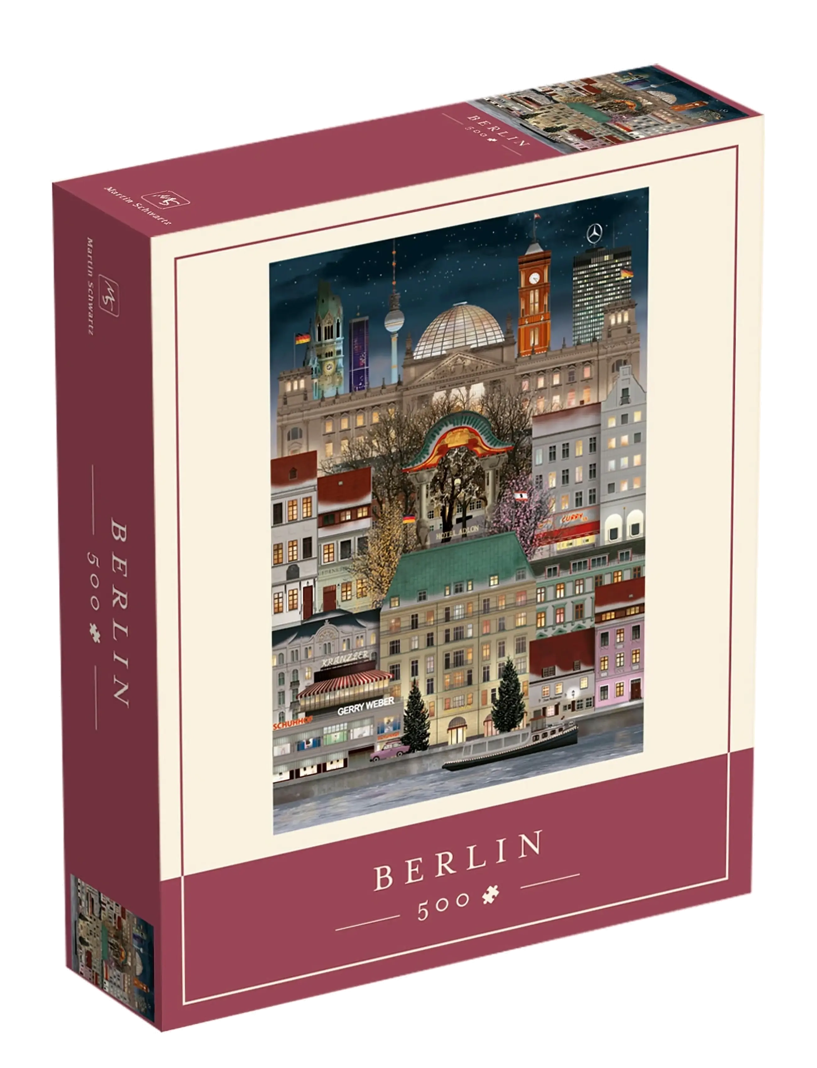 Martin Schwartz Berlin Jigsaw puzzle (500 pieces) - Pelit & palapelit - MULTICOLOR / burgundy