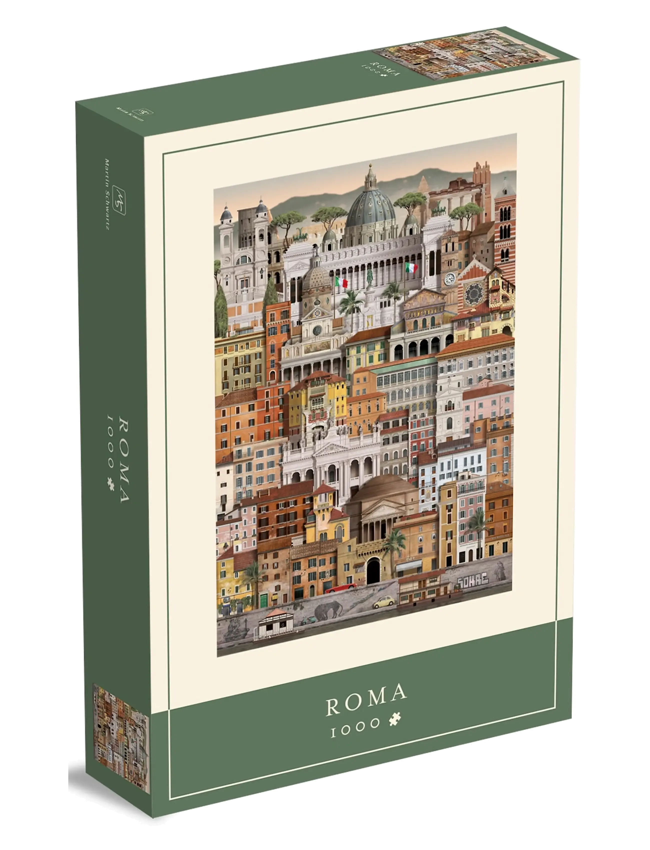 Martin Schwartz Rome Jigsaw Puzzle (1000 Pieces), Puslespil, Multi/mønstret, Str: 50X70CM