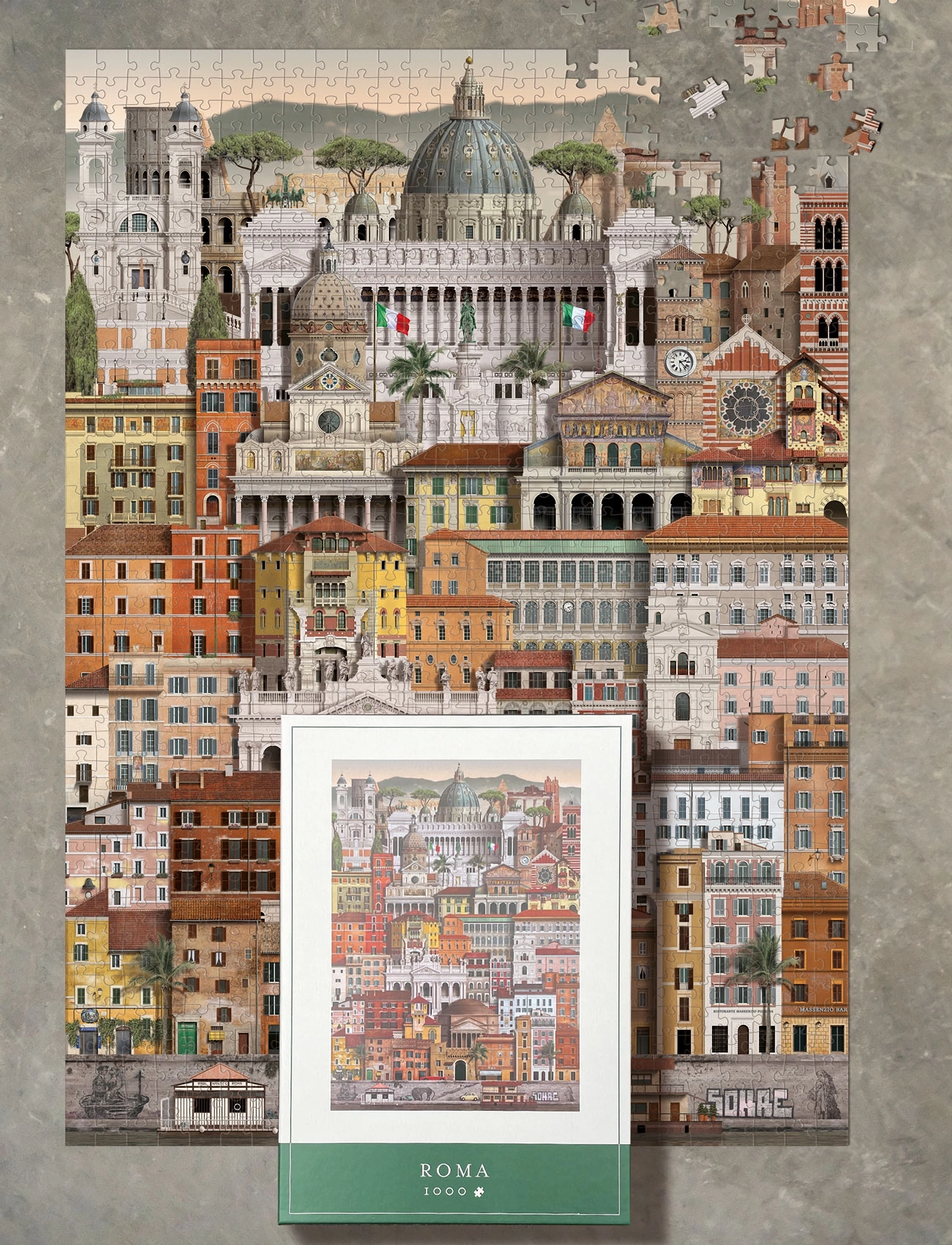 Martin Schwartz Rome Jigsaw Puzzle (1000 Pieces), 50X70 cm, Puzzles & Games, Mehrfarbig/gemustert - Puzzles, Homeware