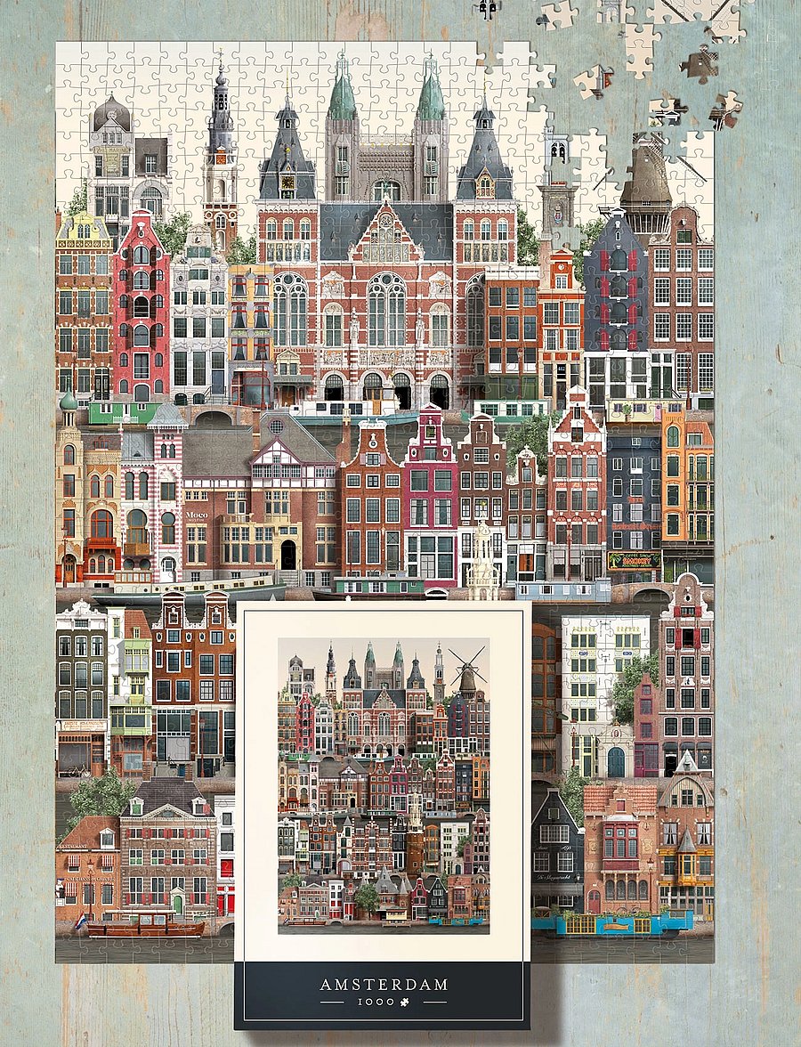 Martin Schwartz - Amsterdam Jigsaw puzzle (1000 pieces) - spiele & puzzles - multicolor - 0