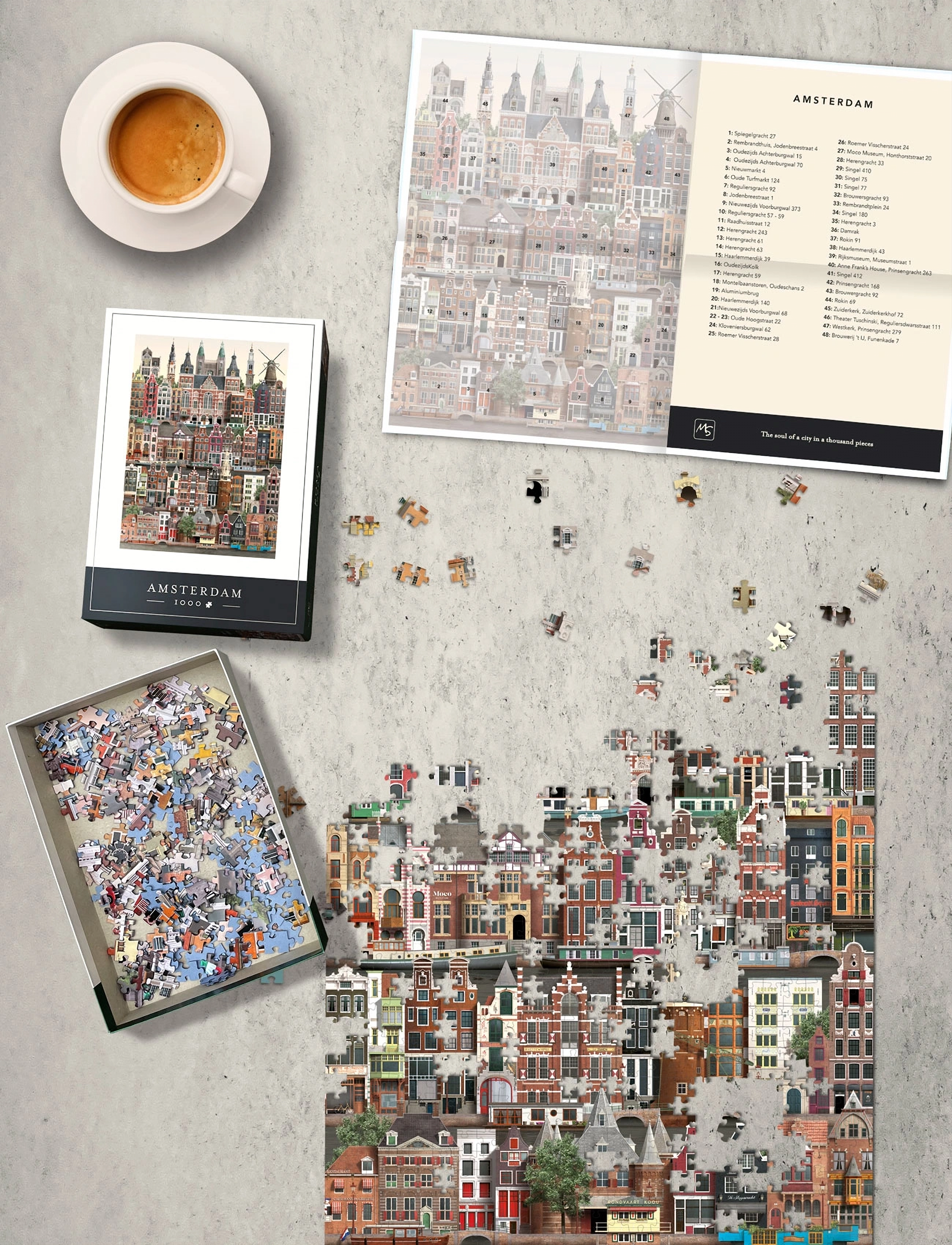 Martin Schwartz - Amsterdam Jigsaw puzzle (1000 pieces) - spil & puslespil - multicolor - 2