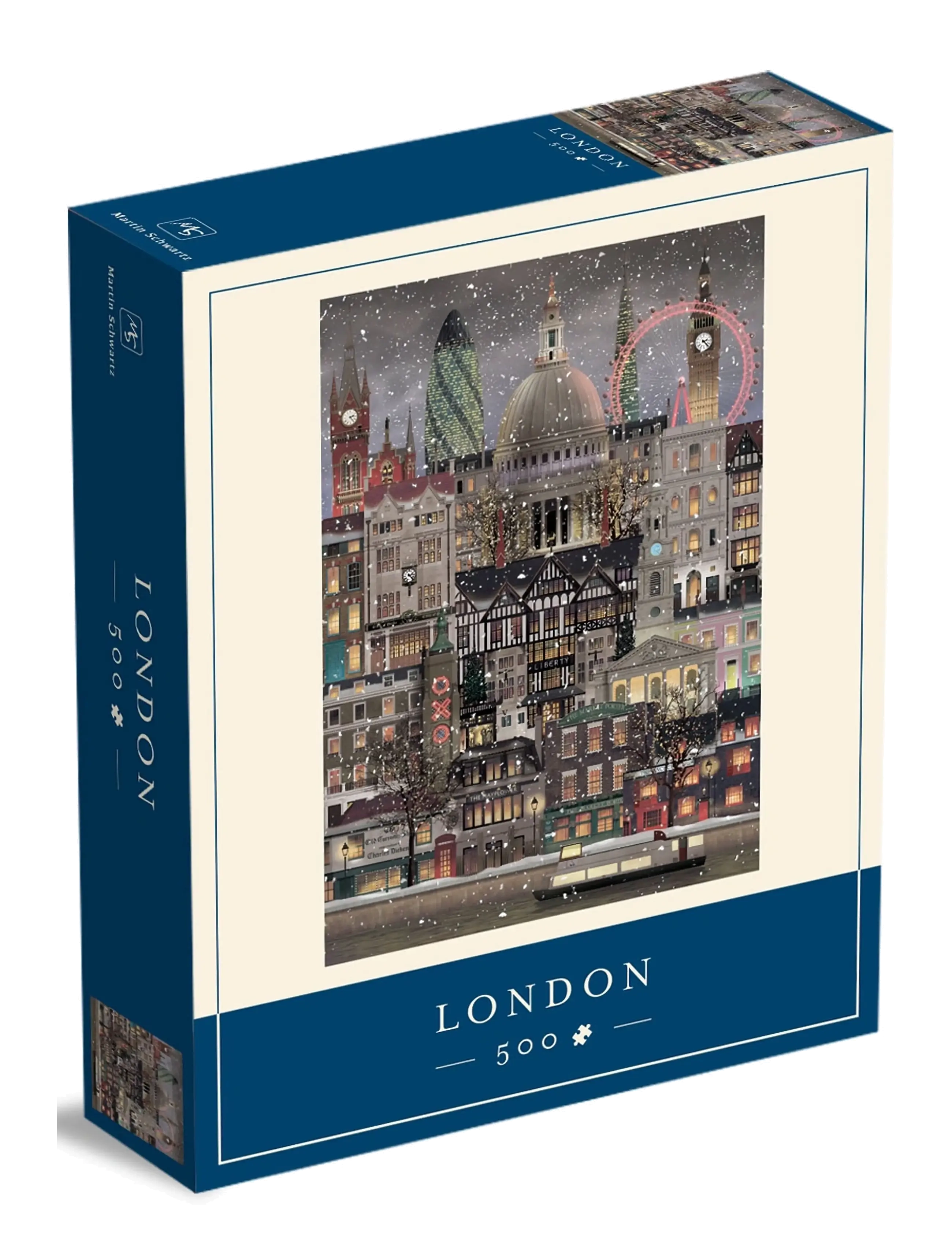 Martin Schwartz London Jigsaw puzzle (500 pieces) - Spill & Puslespill - MULTICOLOR / navy