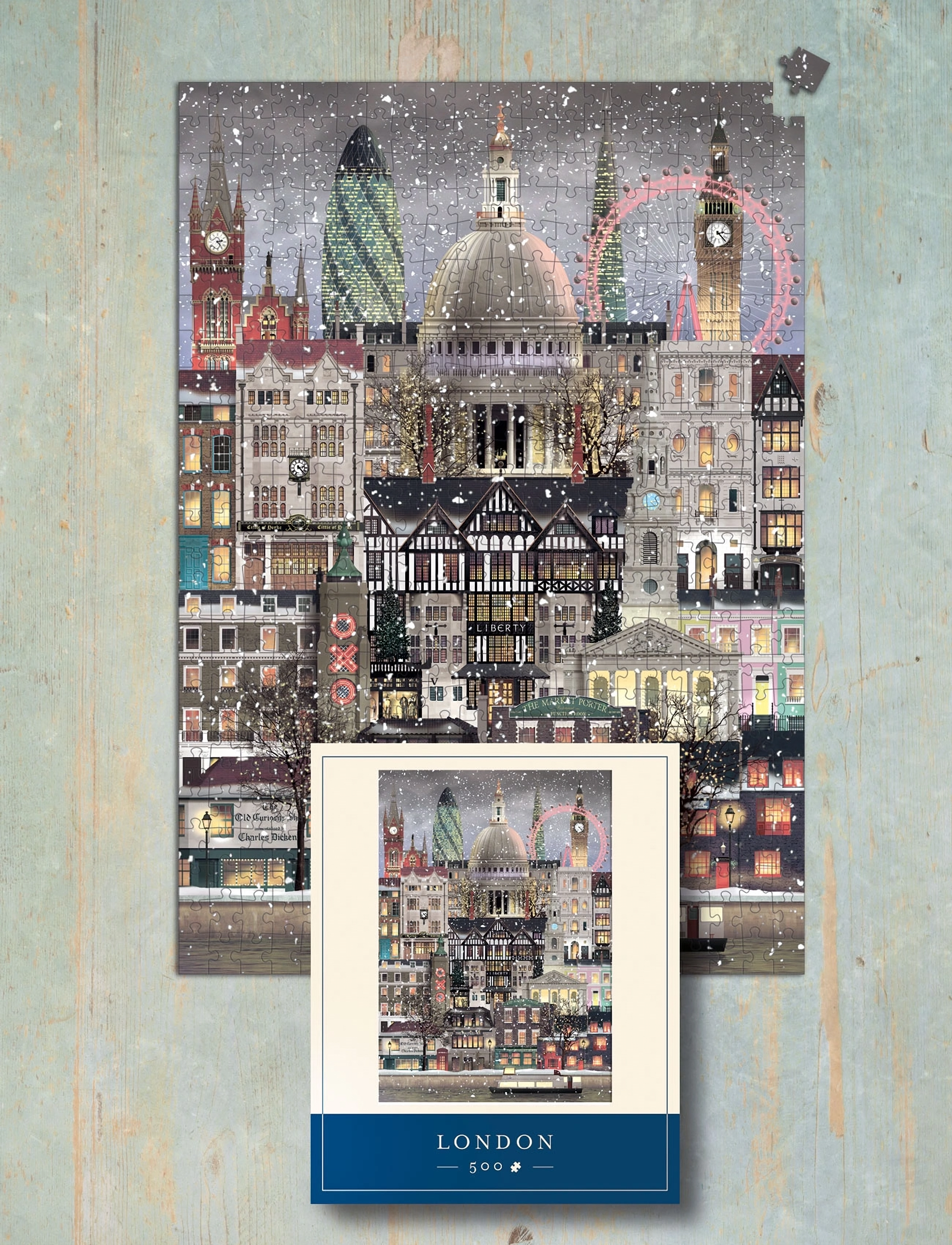 Martin Schwartz London Jigsaw Puzzle (500 Pieces), 33X47 cm, Puzzles & Games, Marineblau - Puzzles, Homeware