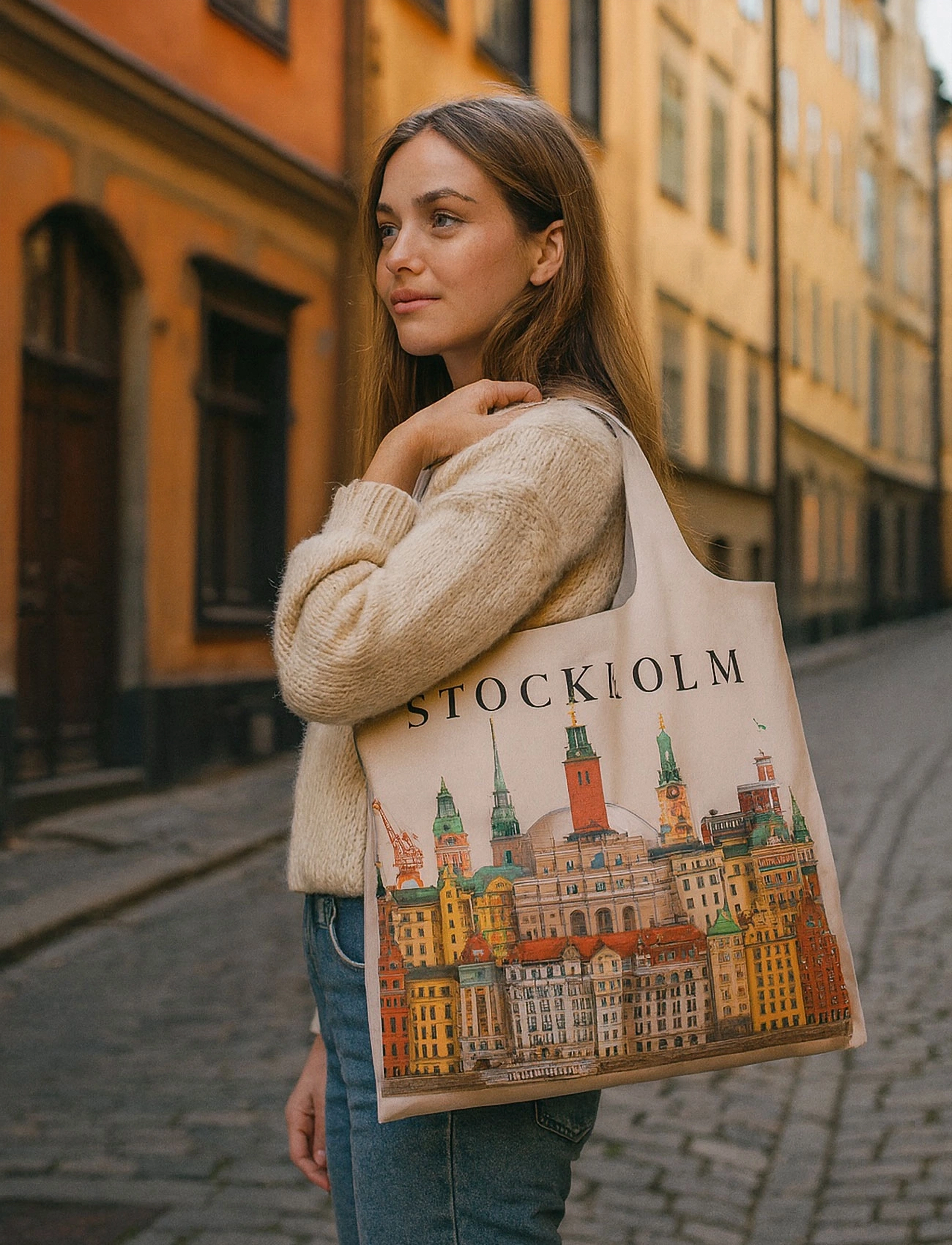 Martin Schwartz Stockholm Totebag, 46X46 cm, Multi/patterned, Tasker > Totes, Dame