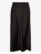 Ally Satin Stretch Skirt - BLACK