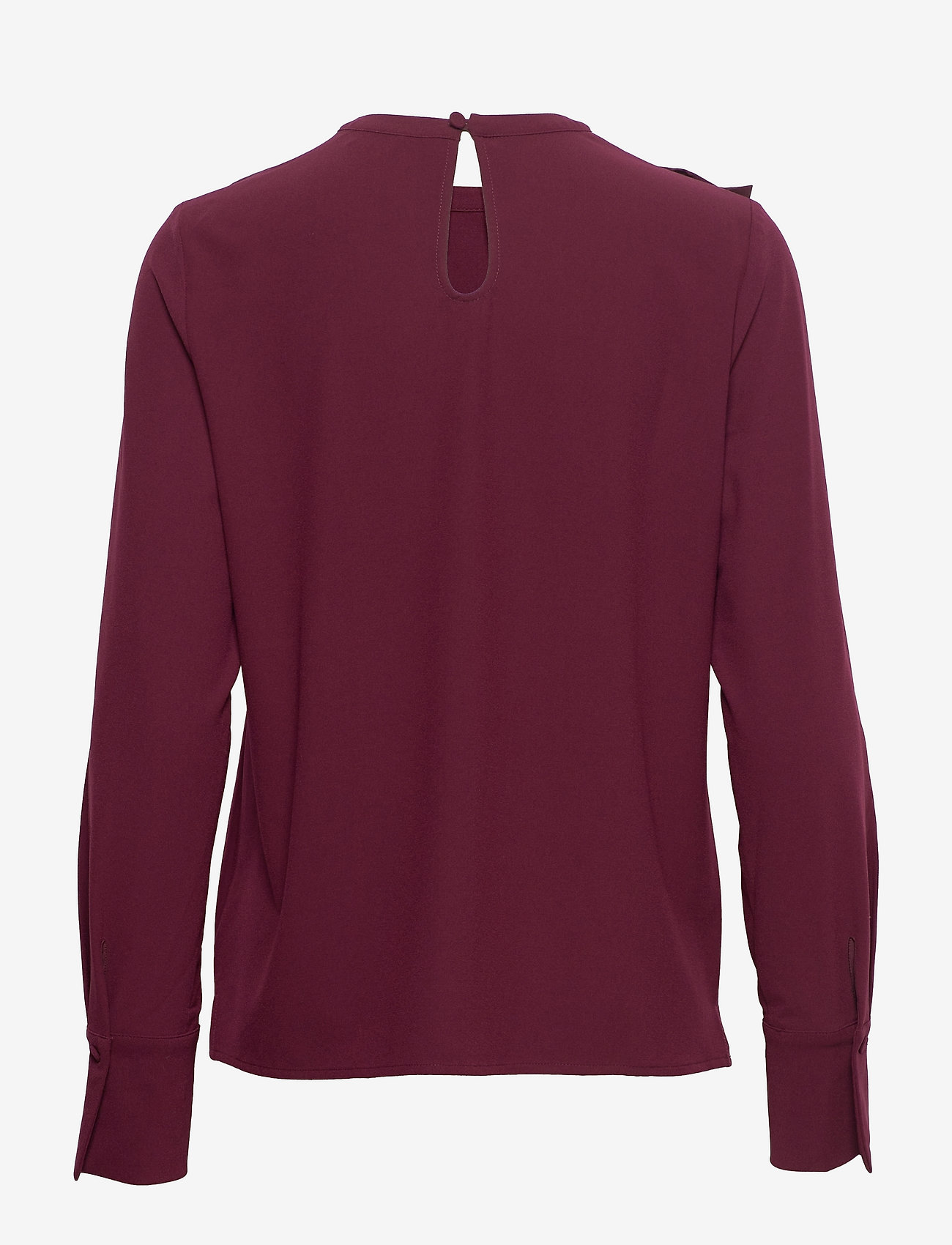 Marville Road - Aretha Ruffle Top - long-sleeved blouses - burgundy - 1