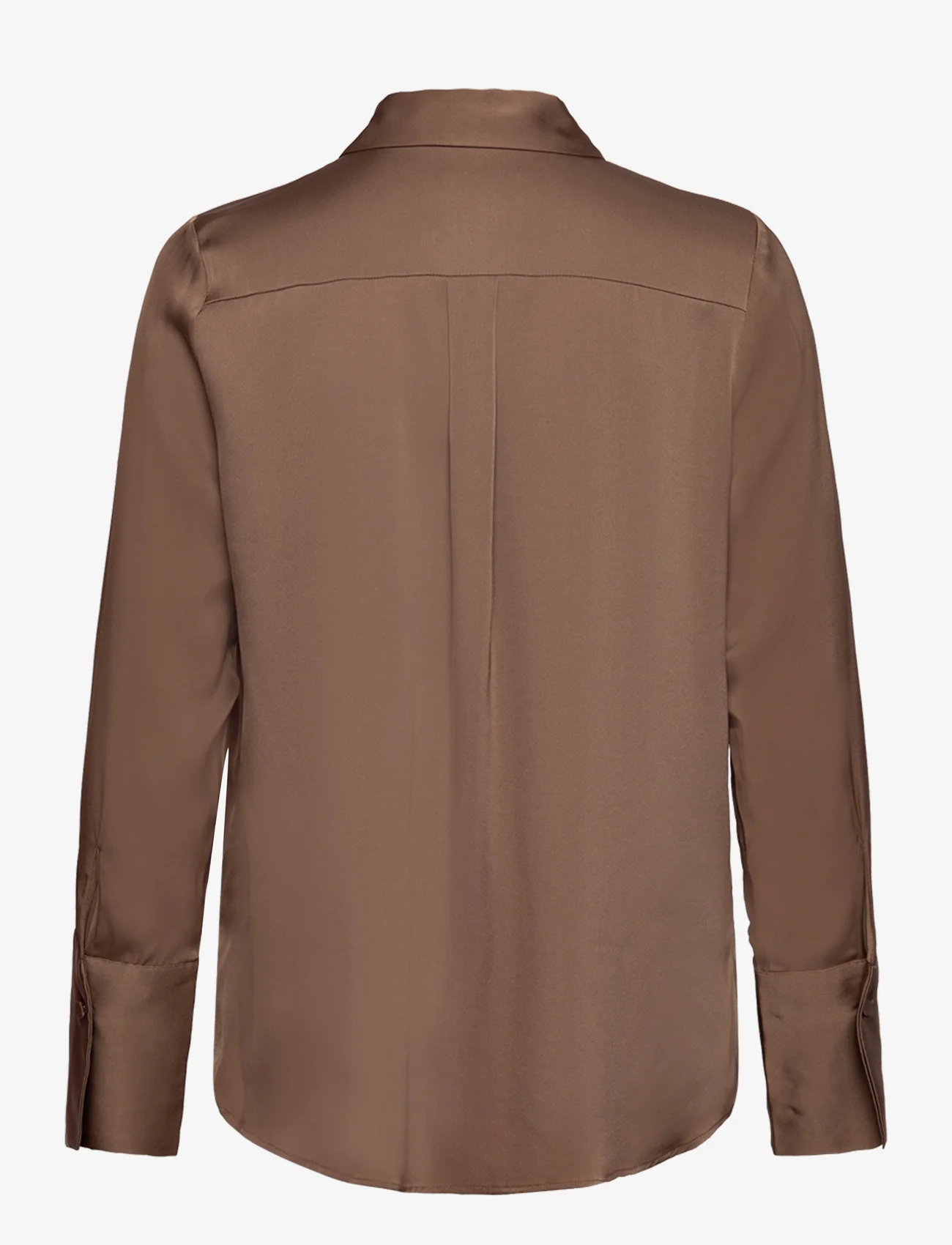 Marville Road - Leonie Silk Shirt - long-sleeved shirts - greige - 1