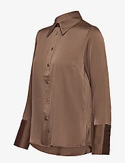 Marville Road - Leonie Silk Shirt - long-sleeved shirts - greige - 2