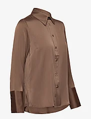 Marville Road - Leonie Silk Shirt - long-sleeved shirts - greige - 3