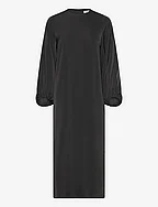 Vendela Satin Dress - BLACK