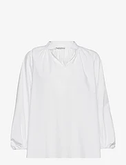 Marville Road - Farrah Cotton Poplin Blouse - long-sleeved blouses - crisp white - 0