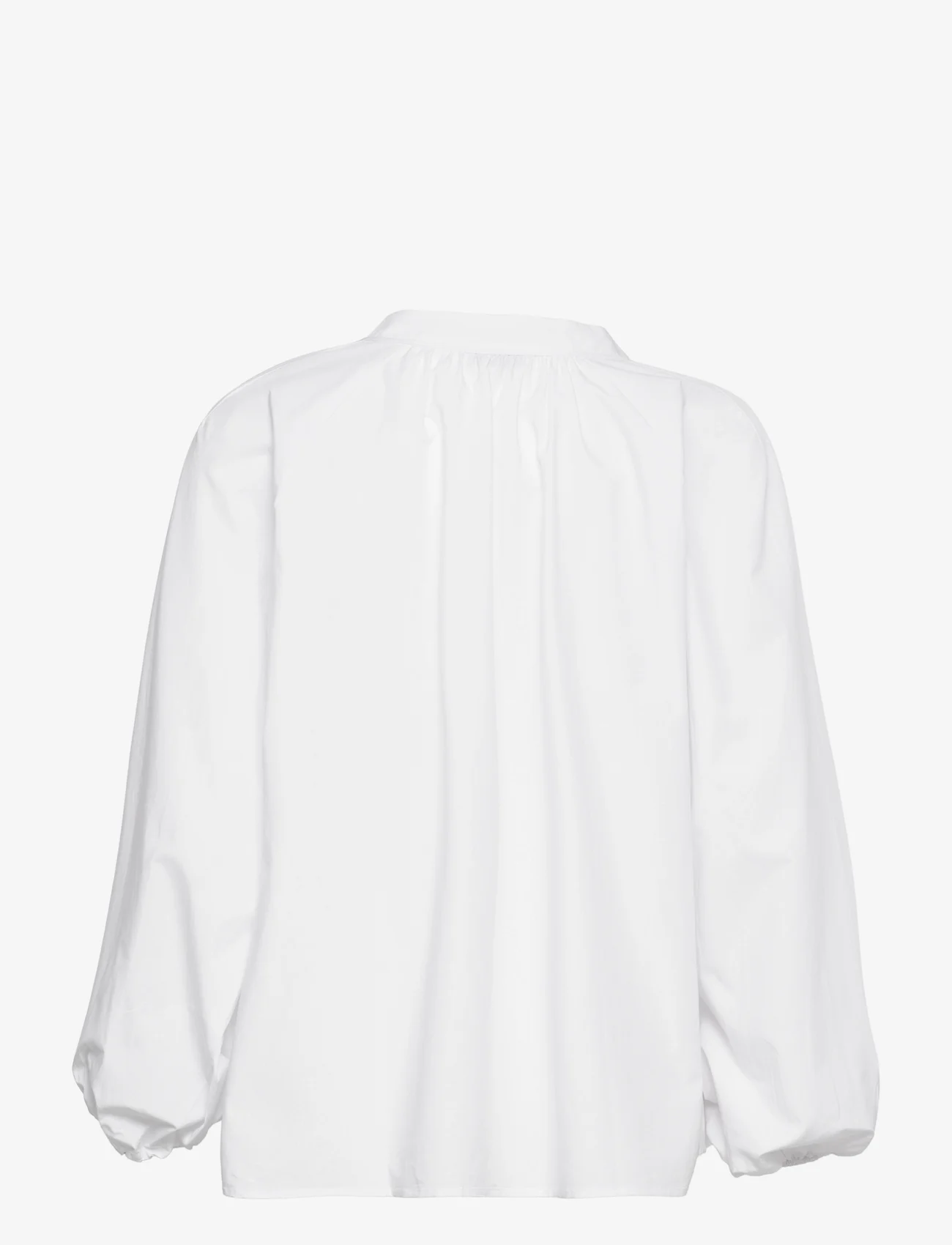 Marville Road - Farrah Cotton Poplin Blouse - long-sleeved blouses - crisp white - 1