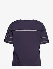 Marville Road - Felice Cotton Blouse - short-sleeved blouses - midnight blue - 1