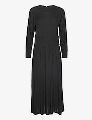 Marville Road - Flora Long Sleeved Viscose Jersey Dress - maxikleider - black - 0