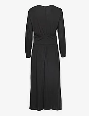 Marville Road - Flora Long Sleeved Viscose Jersey Dress - maksimekot - black - 1