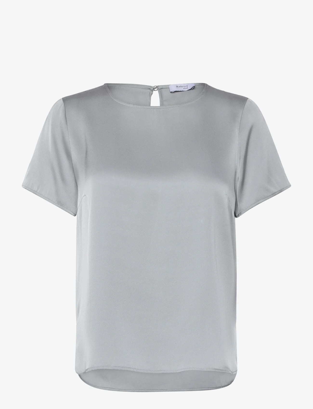 Marville Road - Lorna Top - short-sleeved blouses - light blue grey - 0