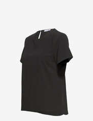 Marville Road - Olga Stretch Crepe Top - marškinėliai - black - 2