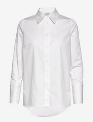 Marville Road - Oprah Cotton Poplin Shirt - langermede skjorter - crisp white - 0