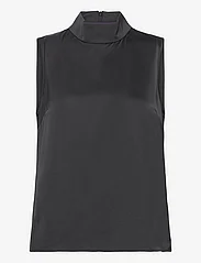 Marville Road - Tiny Satin Top - sleeveless blouses - black - 0