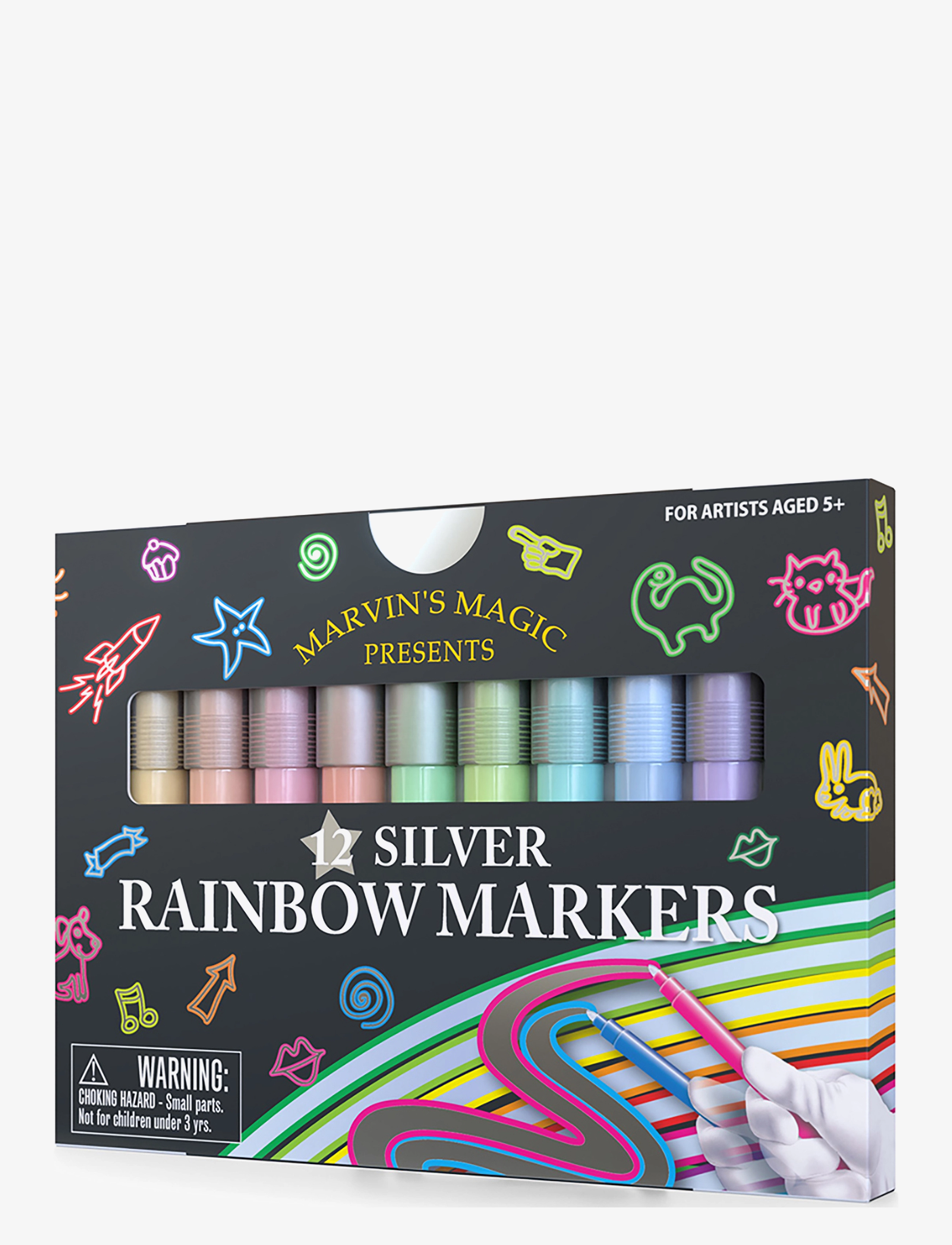 Marvin's Magic Silver Rainbow Markers, One Size, Multi/patterned, Tegning > Farveblyanter, Børn